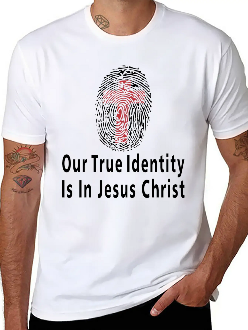 Our True Identity Is In Christ Christian Bible Essential Cotton Tee For Daily Outfits – Unisex Style