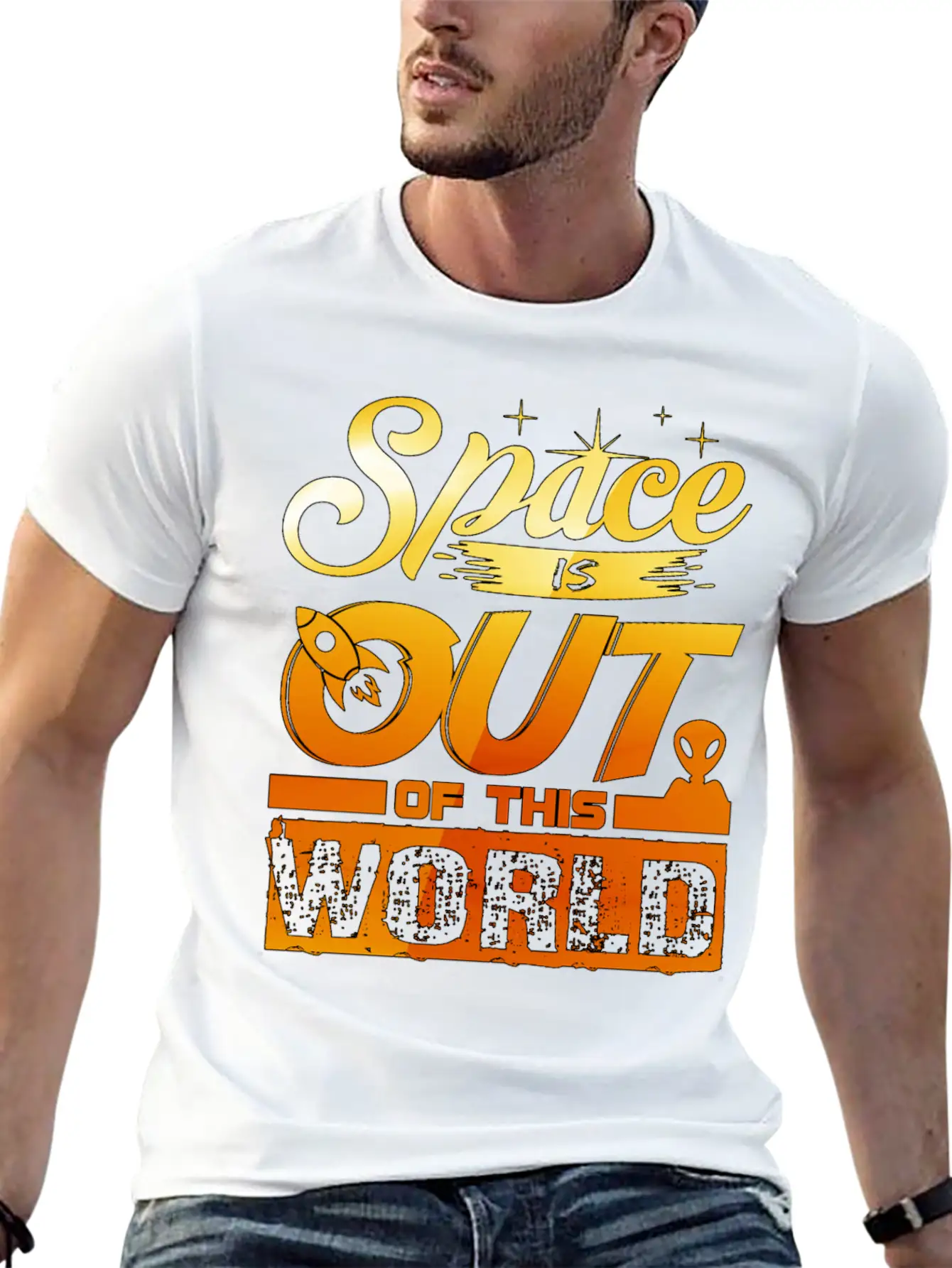 Out Of This World - Astronauts -Total Basics Unisex Casual T-Shirt – Clean Design For Daily Comfort