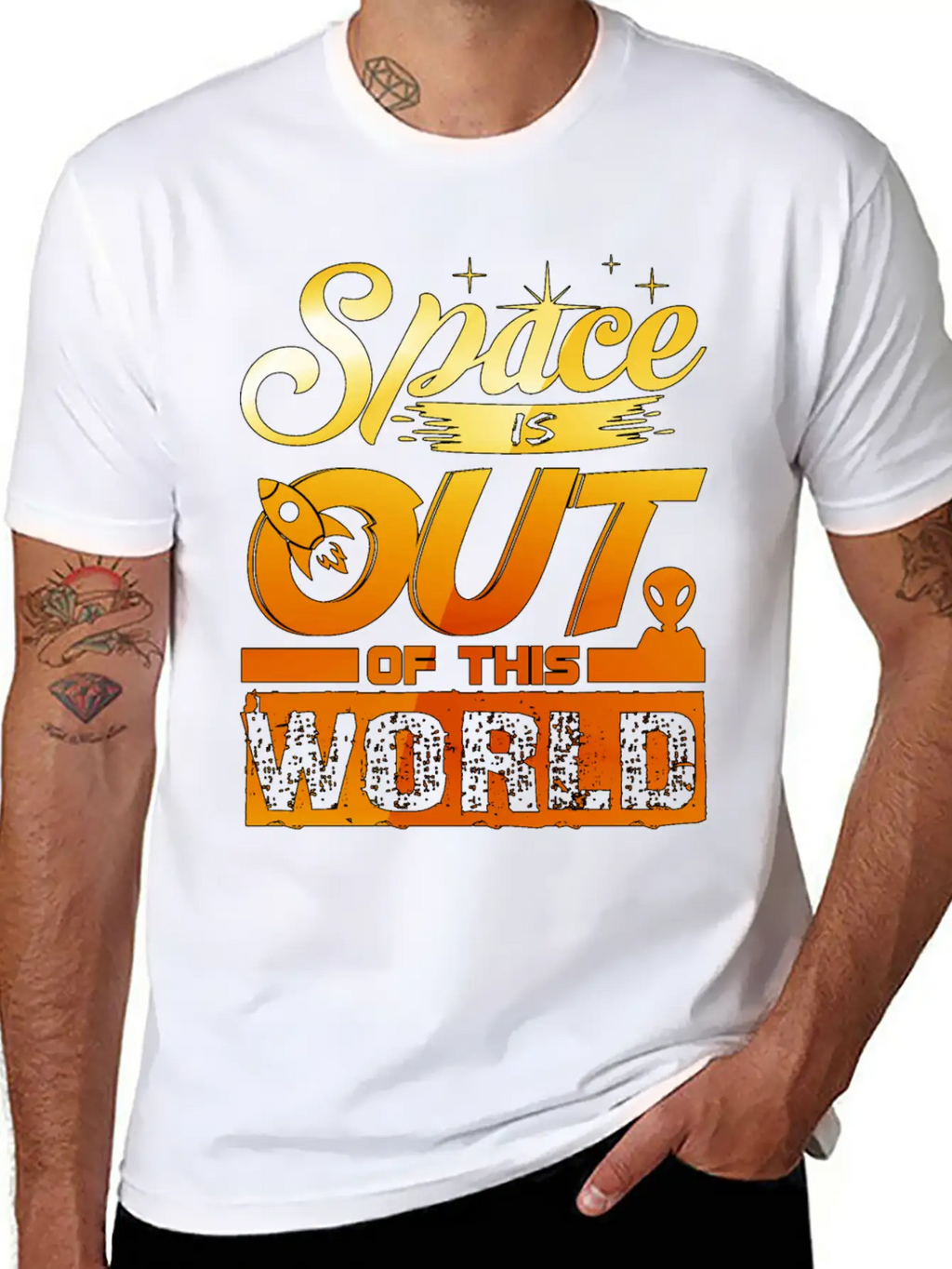 Out Of This World - Astronauts -Total Basics Unisex Casual T-Shirt – Clean Design For Daily Comfort