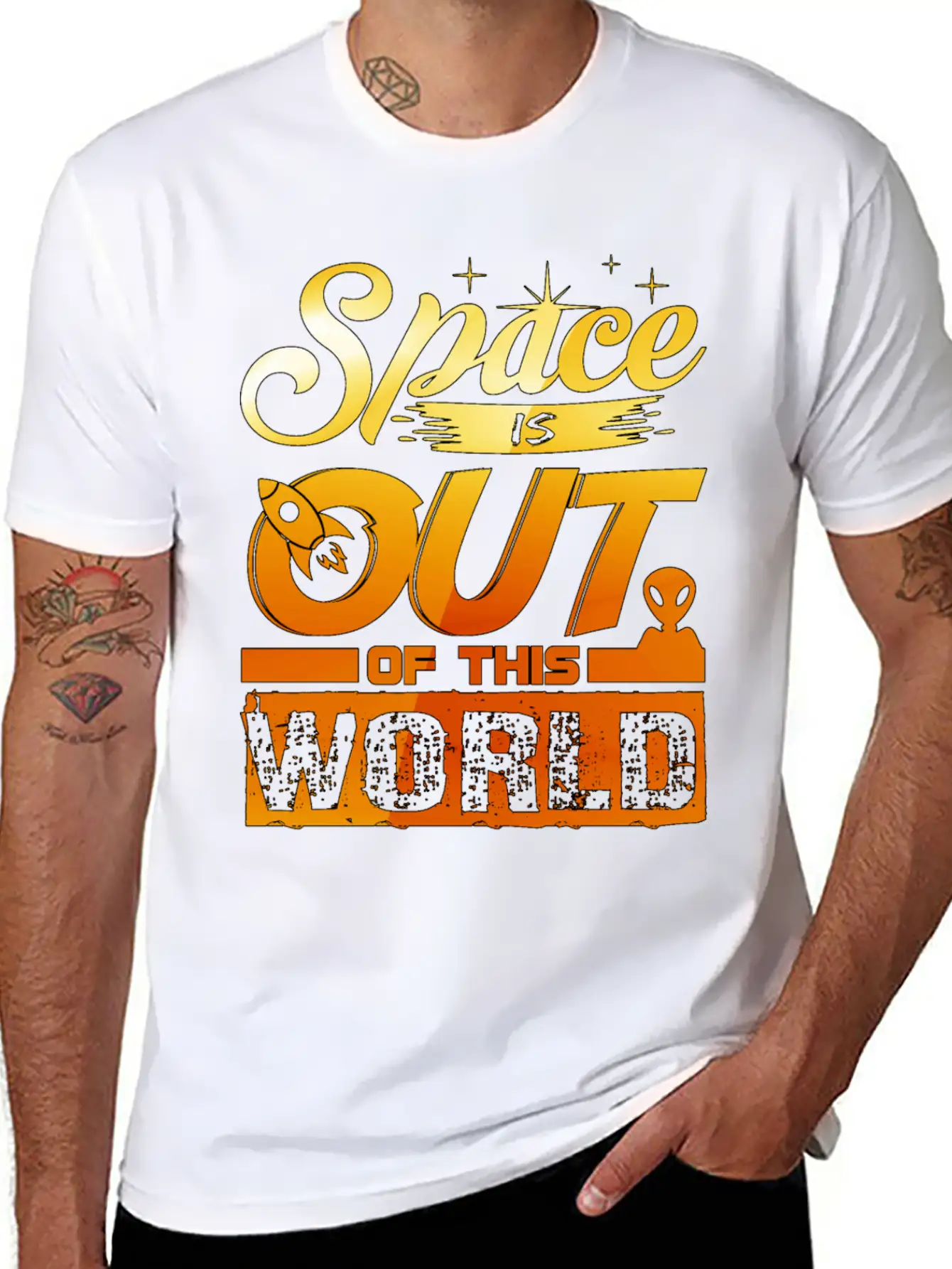 Out Of This World - Astronauts -Total Basics Unisex Casual T-Shirt – Clean Design For Daily Comfort