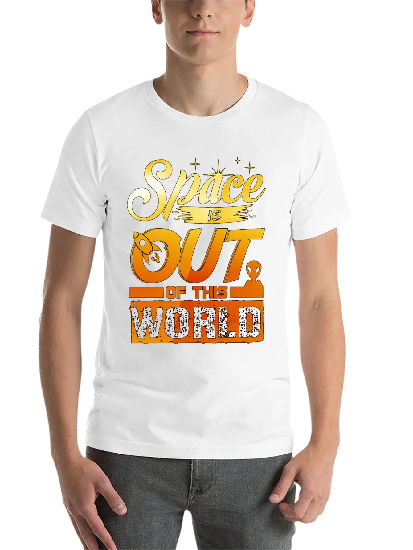 Out Of This World - Astronauts -Total Basics Unisex Casual T-Shirt – Clean Design For Daily Comfort