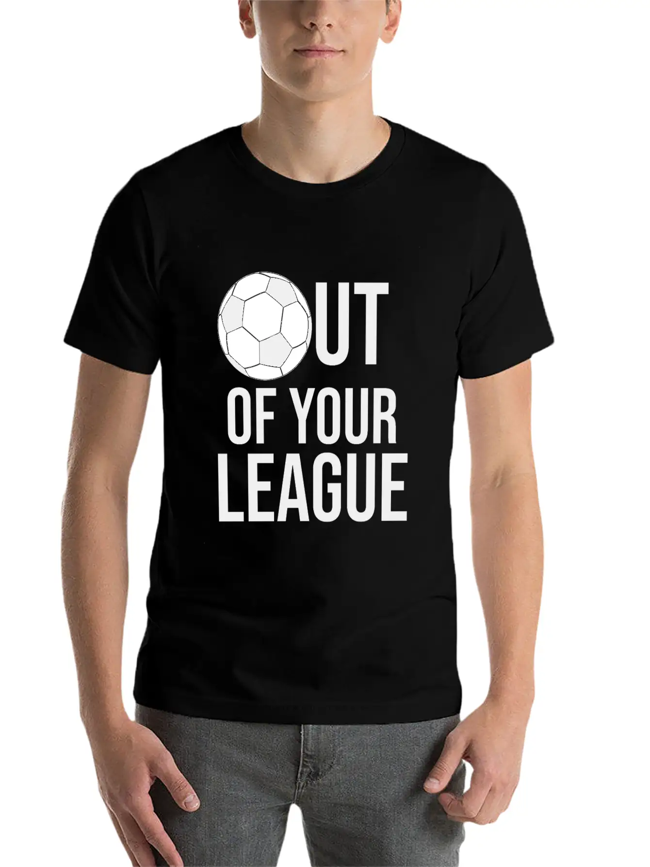 OUT OF YOUR LEAGUE Casual Graphic T-Shirt – Simple And Comfortable Daily Wear