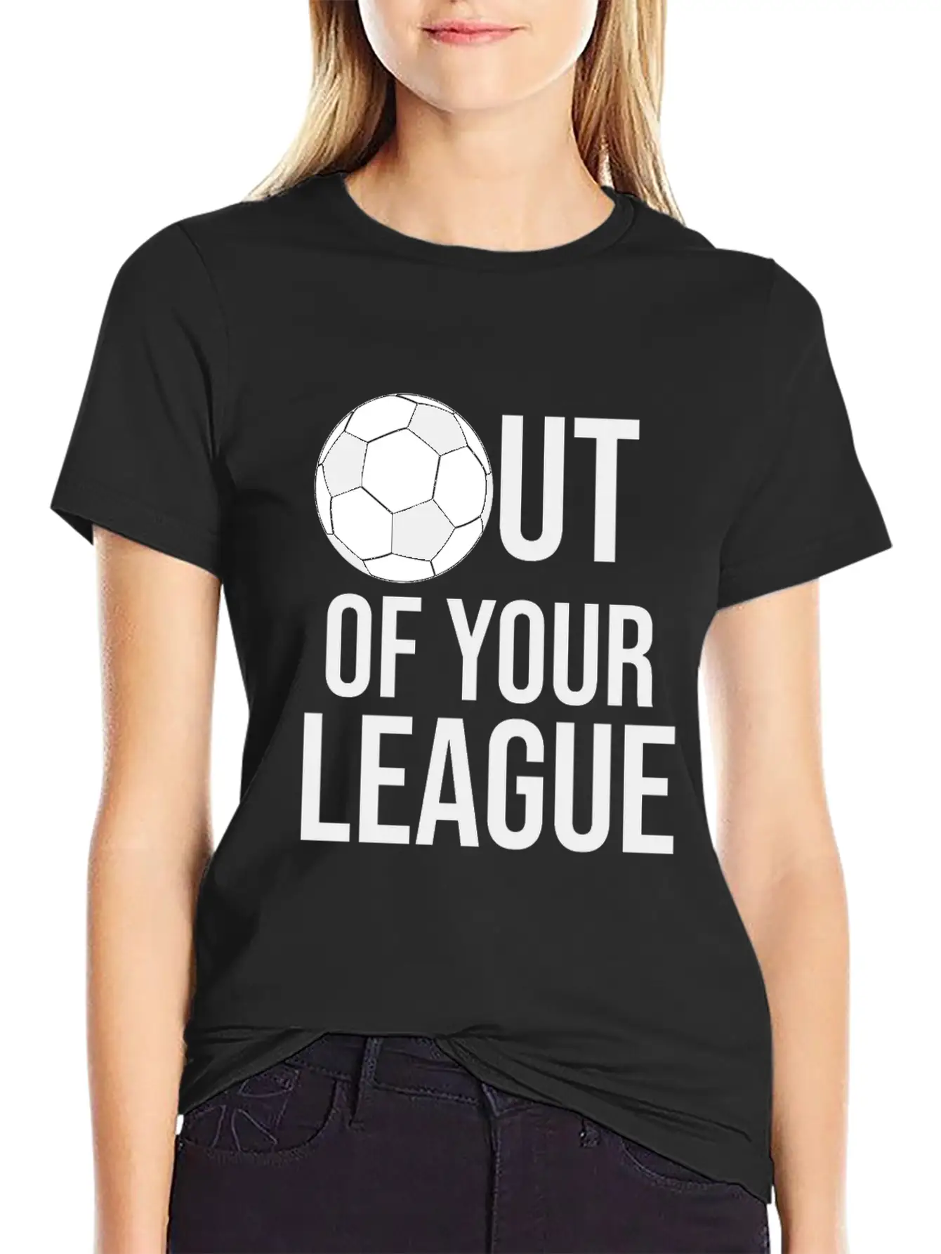 OUT OF YOUR LEAGUE Casual Graphic T-Shirt – Simple And Comfortable Daily Wear