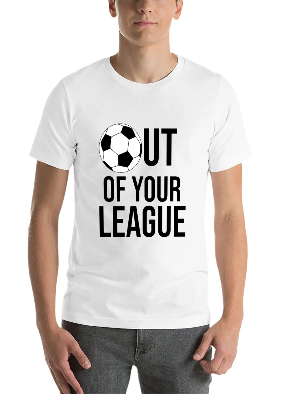 OUT OF YOUR LEAGUE Casual Graphic T-Shirt – Simple And Comfortable Daily Wear