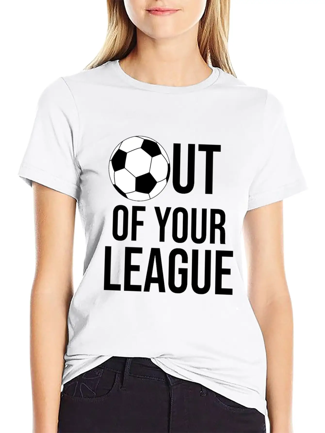 OUT OF YOUR LEAGUE Casual Graphic T-Shirt – Simple And Comfortable Daily Wear