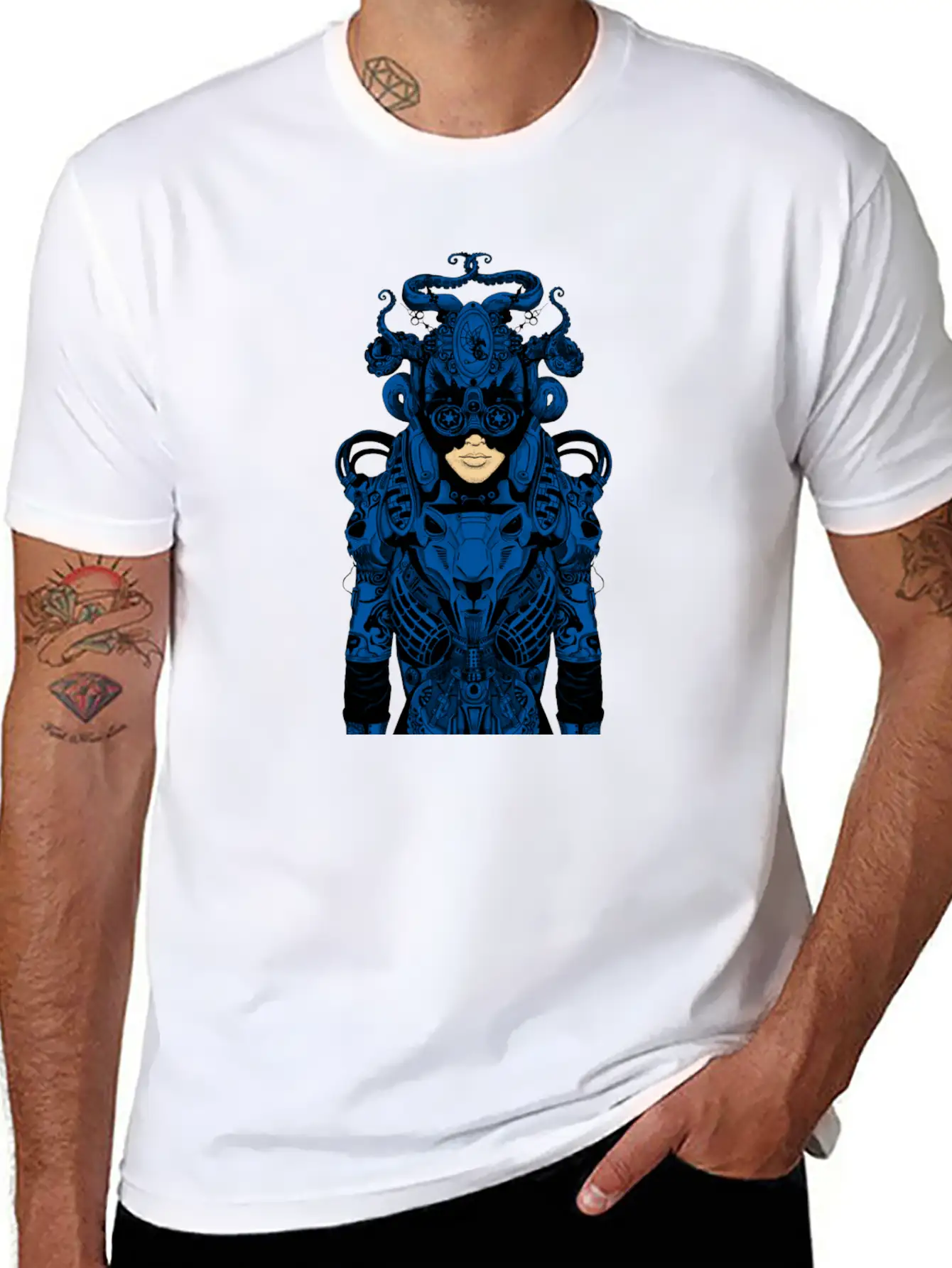 Outfit Of The Day Blue Casual Graphic T-Shirt – Simple And Comfortable Daily Wear
