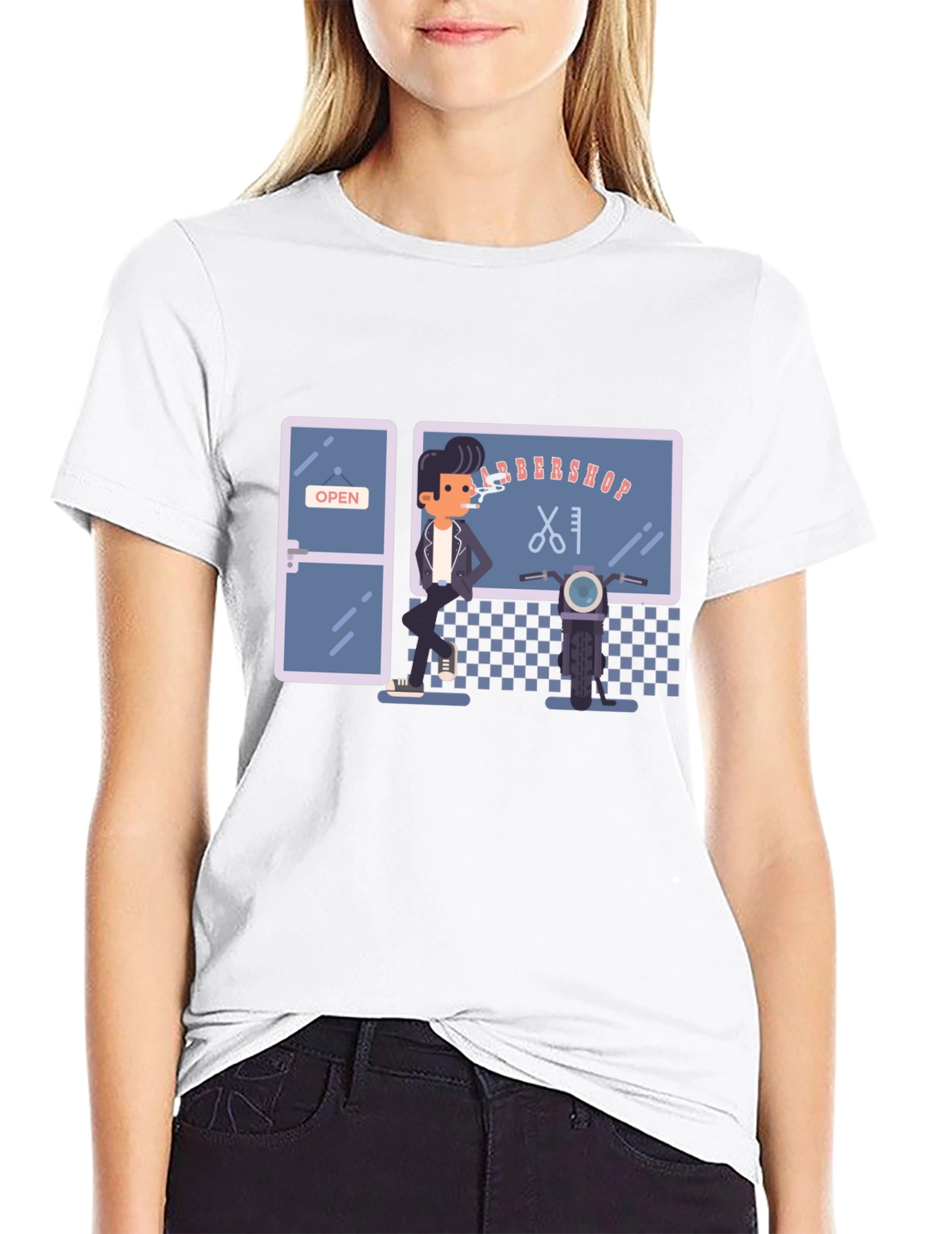 Barbershop Graphic Tee - Cool Retro Style