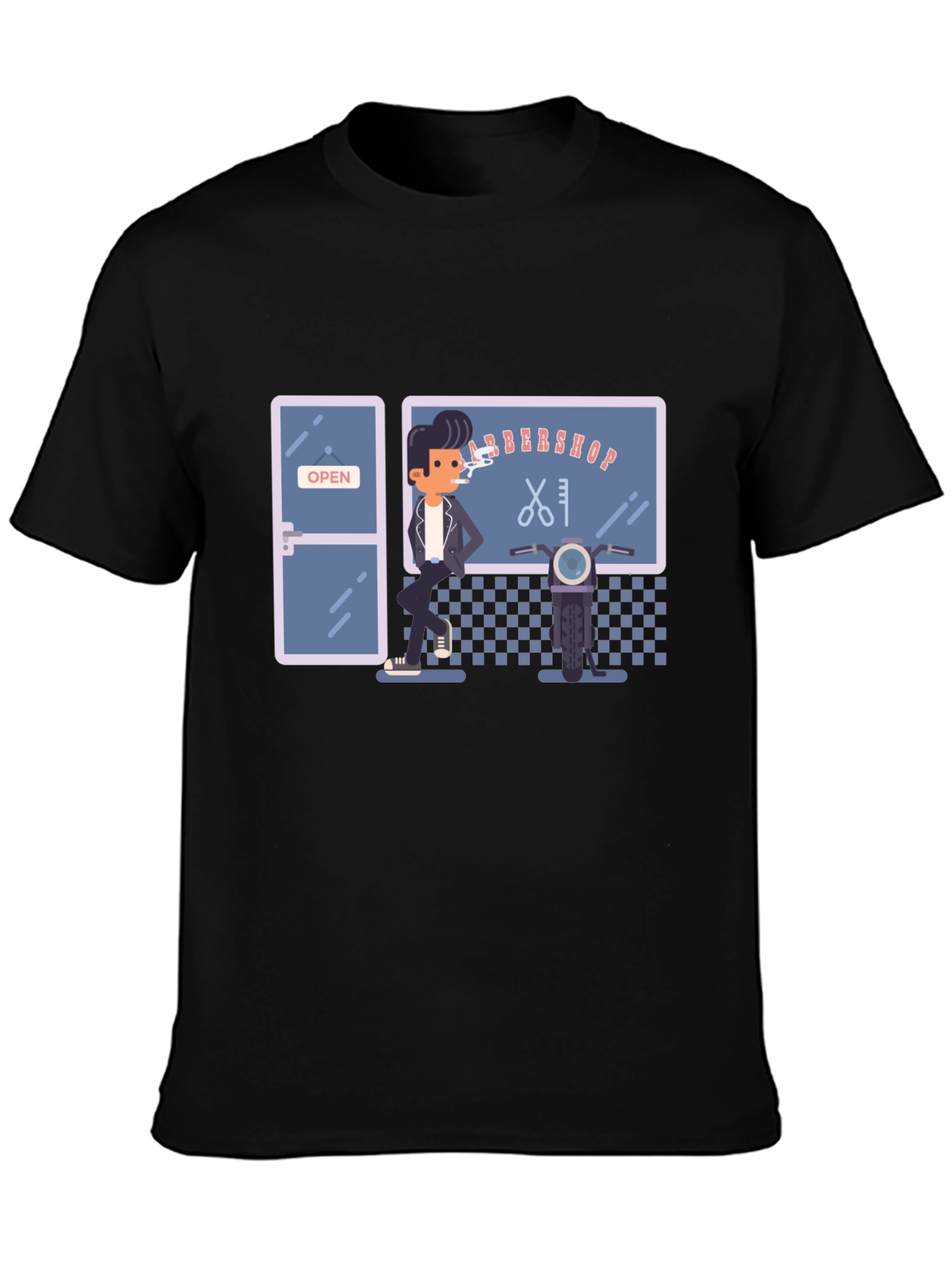 Barbershop Graphic Tee - Cool Retro Style