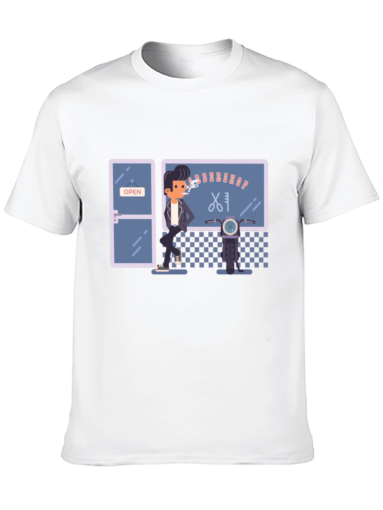 Barbershop Graphic Tee - Cool Retro Style