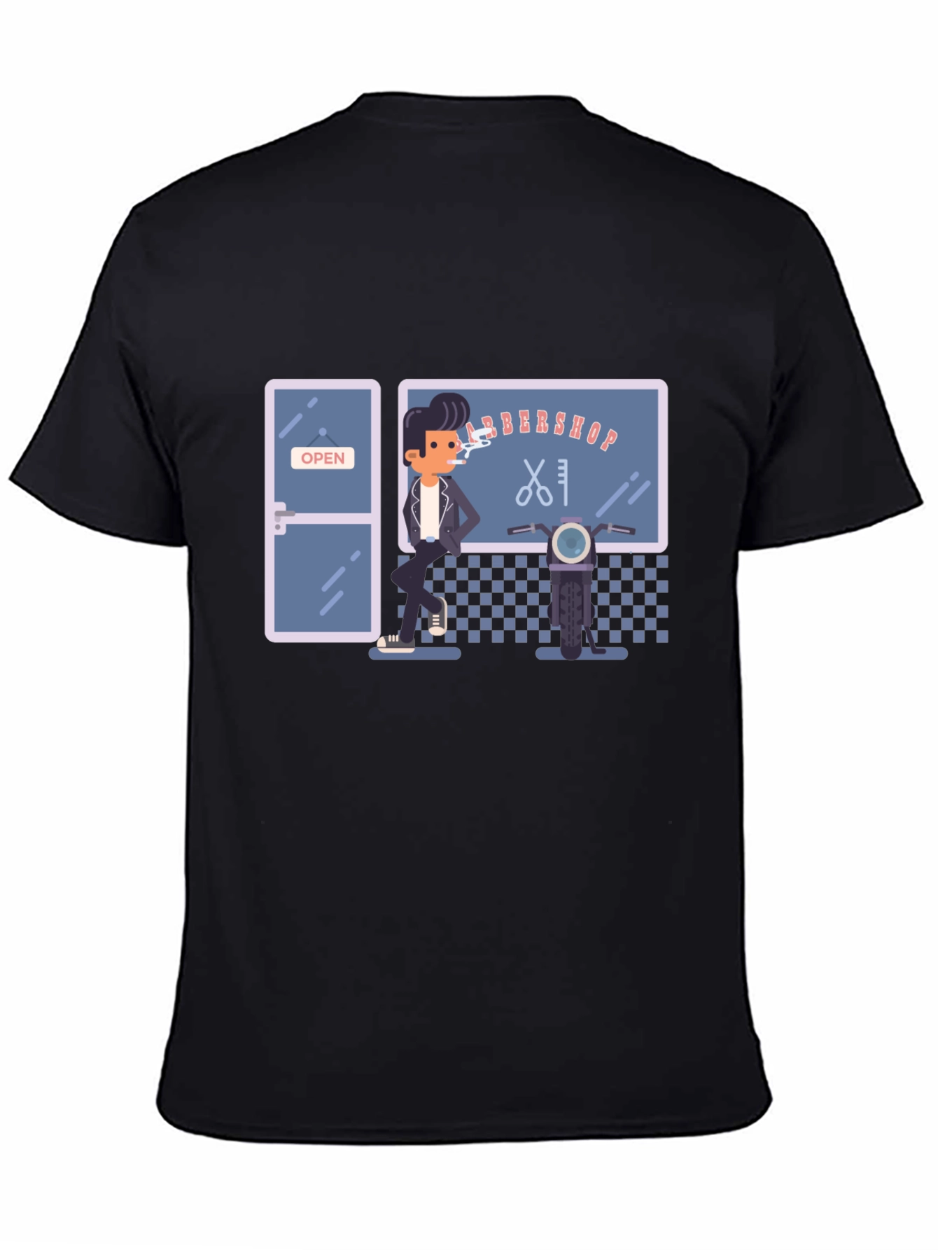 Barbershop Graphic Tee - Cool Retro Style