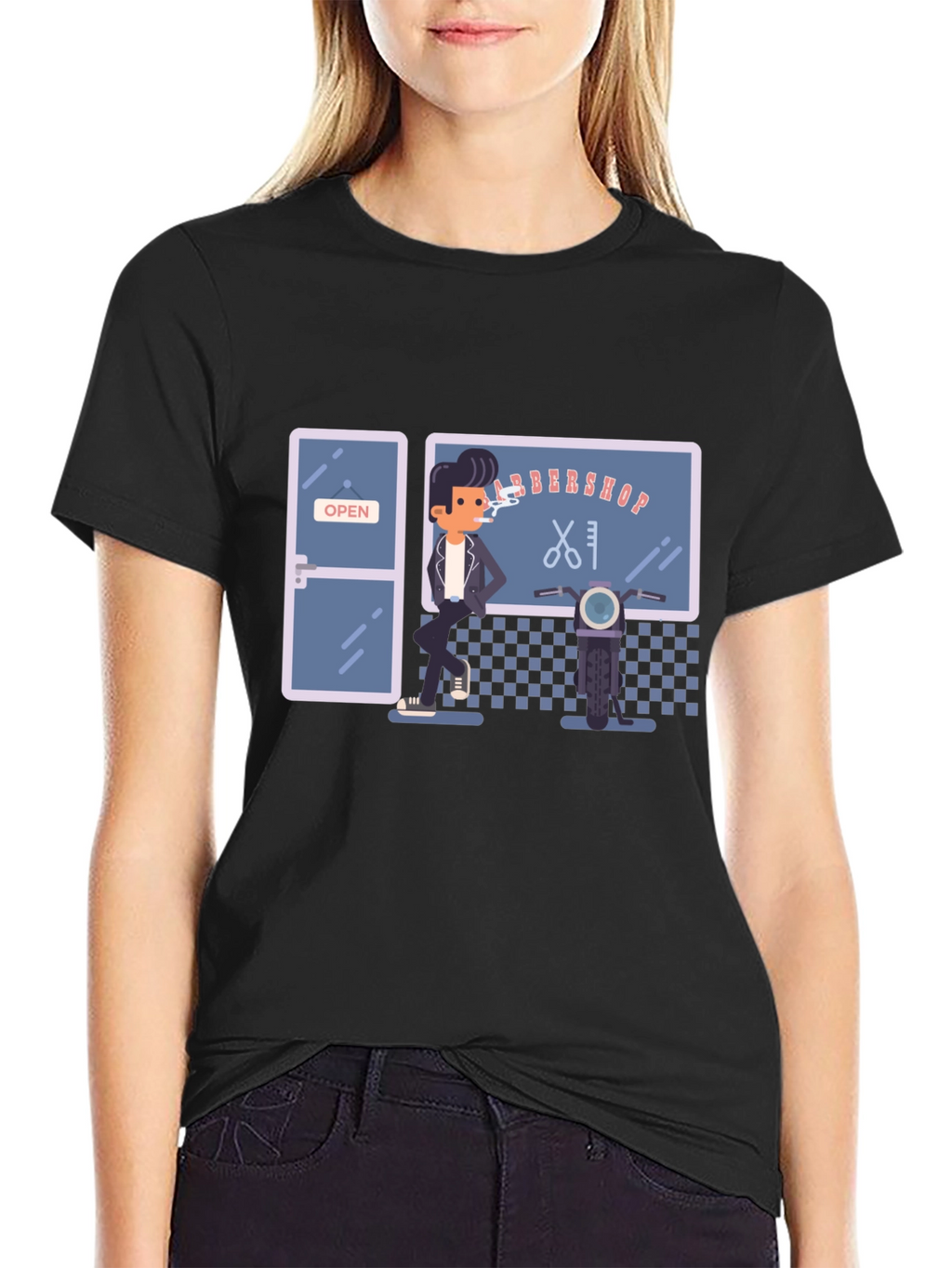 Barbershop Graphic Tee - Cool Retro Style