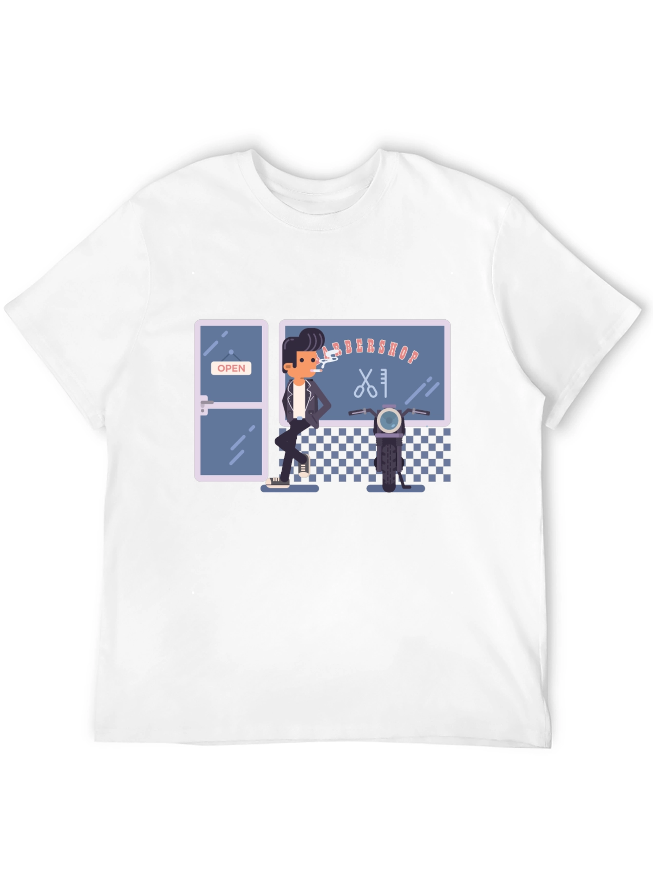 Barbershop Graphic Tee - Cool Retro Style