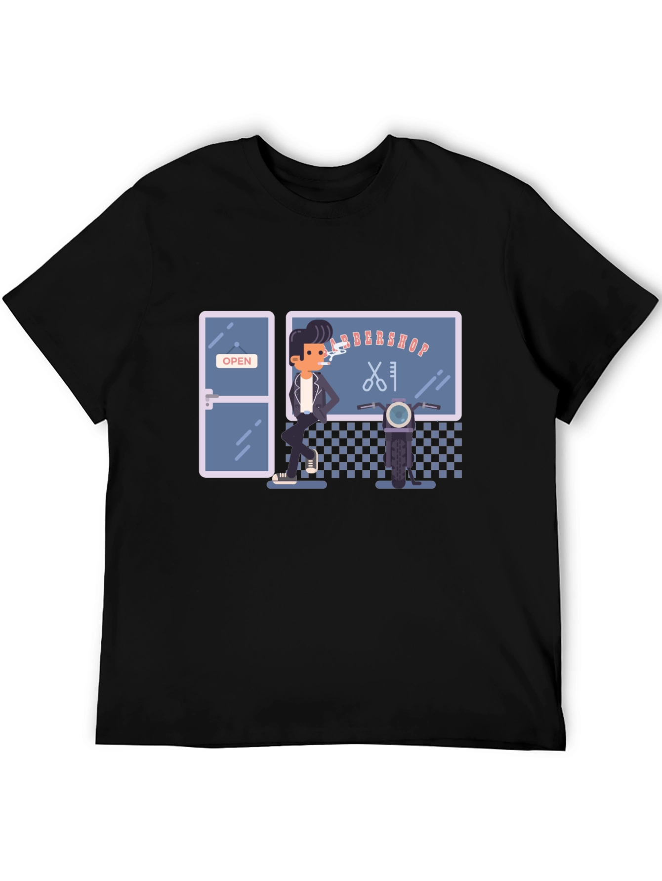 Barbershop Graphic Tee - Cool Retro Style