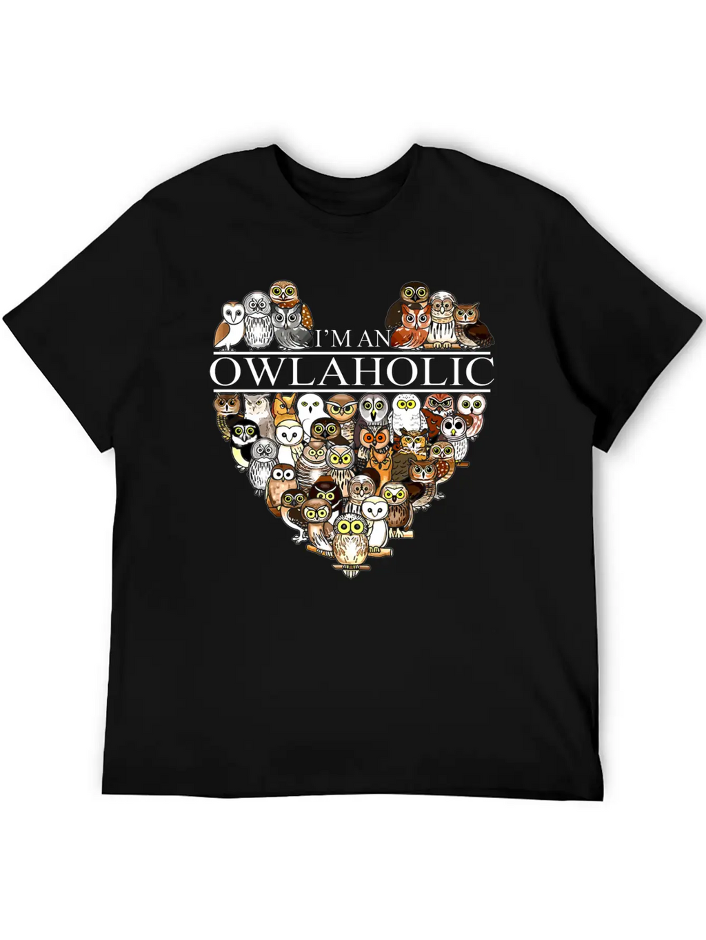 Owl Aholic Owlaholic Crazy Owl Lady Unisex Casual T-Shirt – Clean Design For Daily Comfort