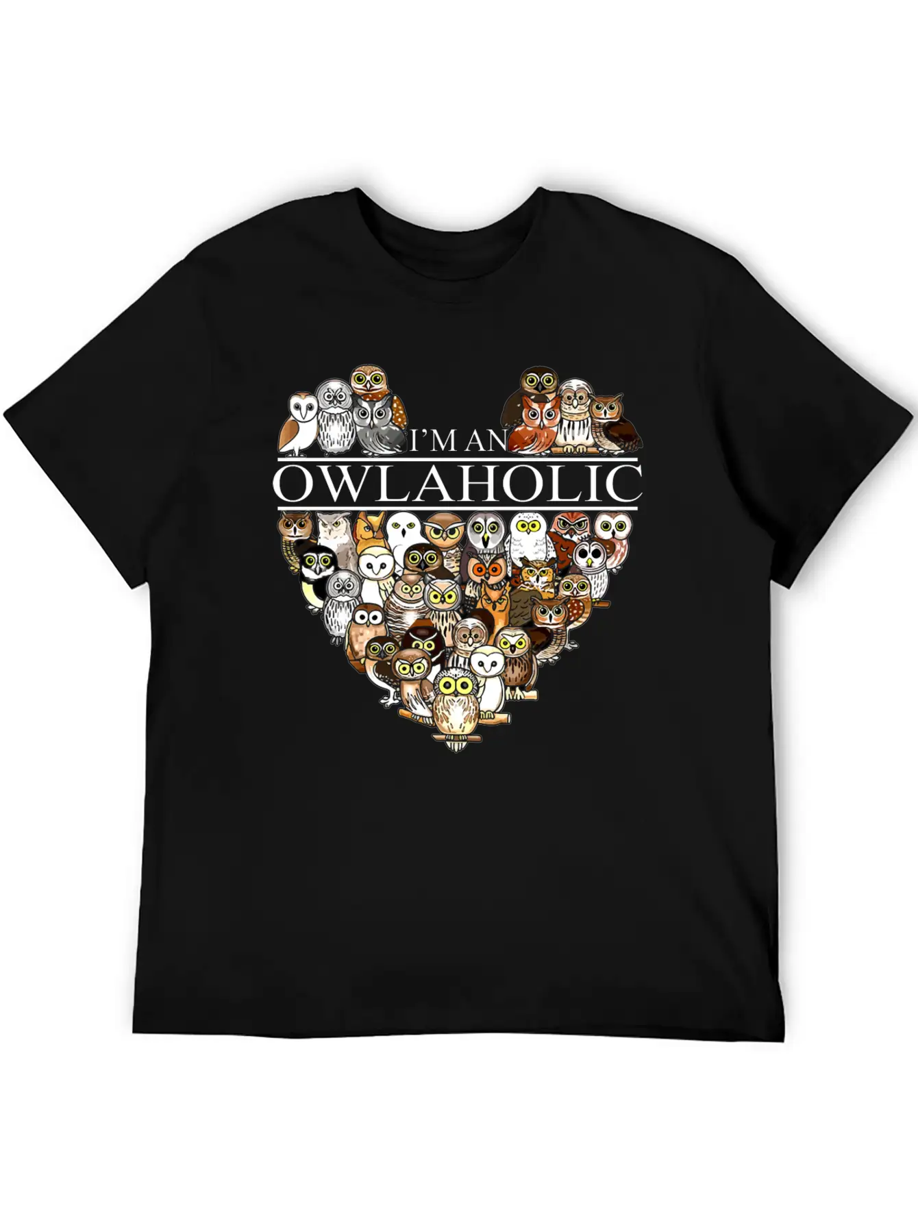 Owl Aholic Owlaholic Crazy Owl Lady Unisex Casual T-Shirt – Clean Design For Daily Comfort