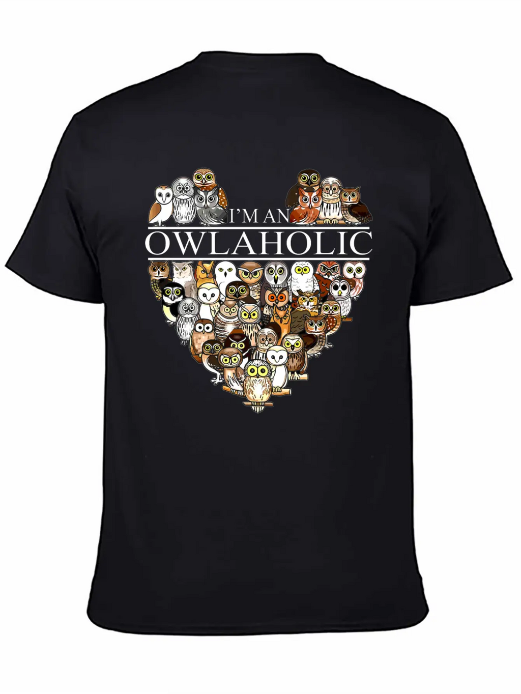 Owl Aholic Owlaholic Crazy Owl Lady Unisex Casual T-Shirt – Clean Design For Daily Comfort