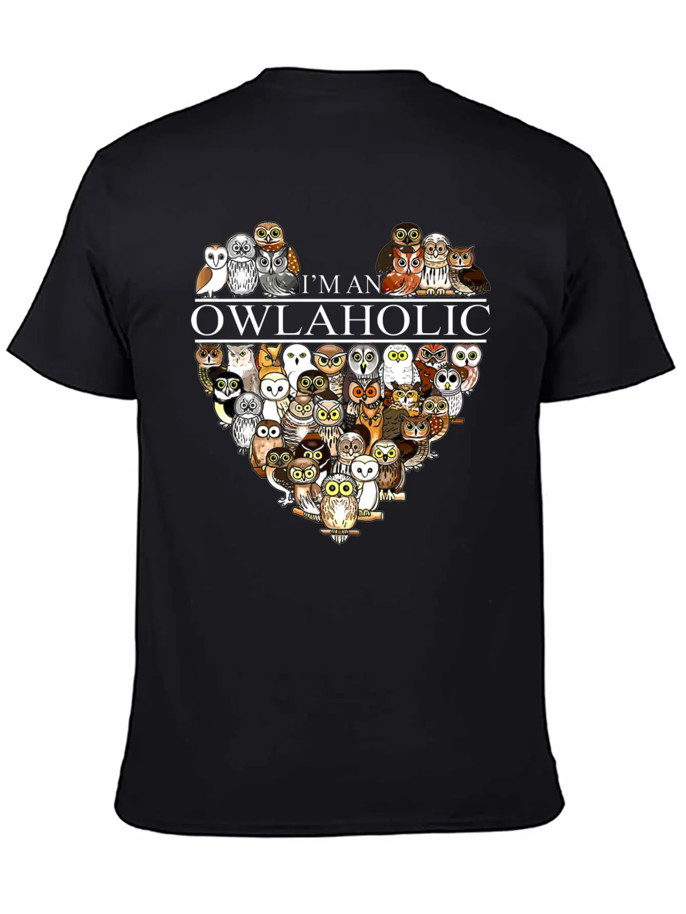 Owl Aholic Owlaholic Crazy Owl Lady Unisex Casual T-Shirt – Clean Design For Daily Comfort
