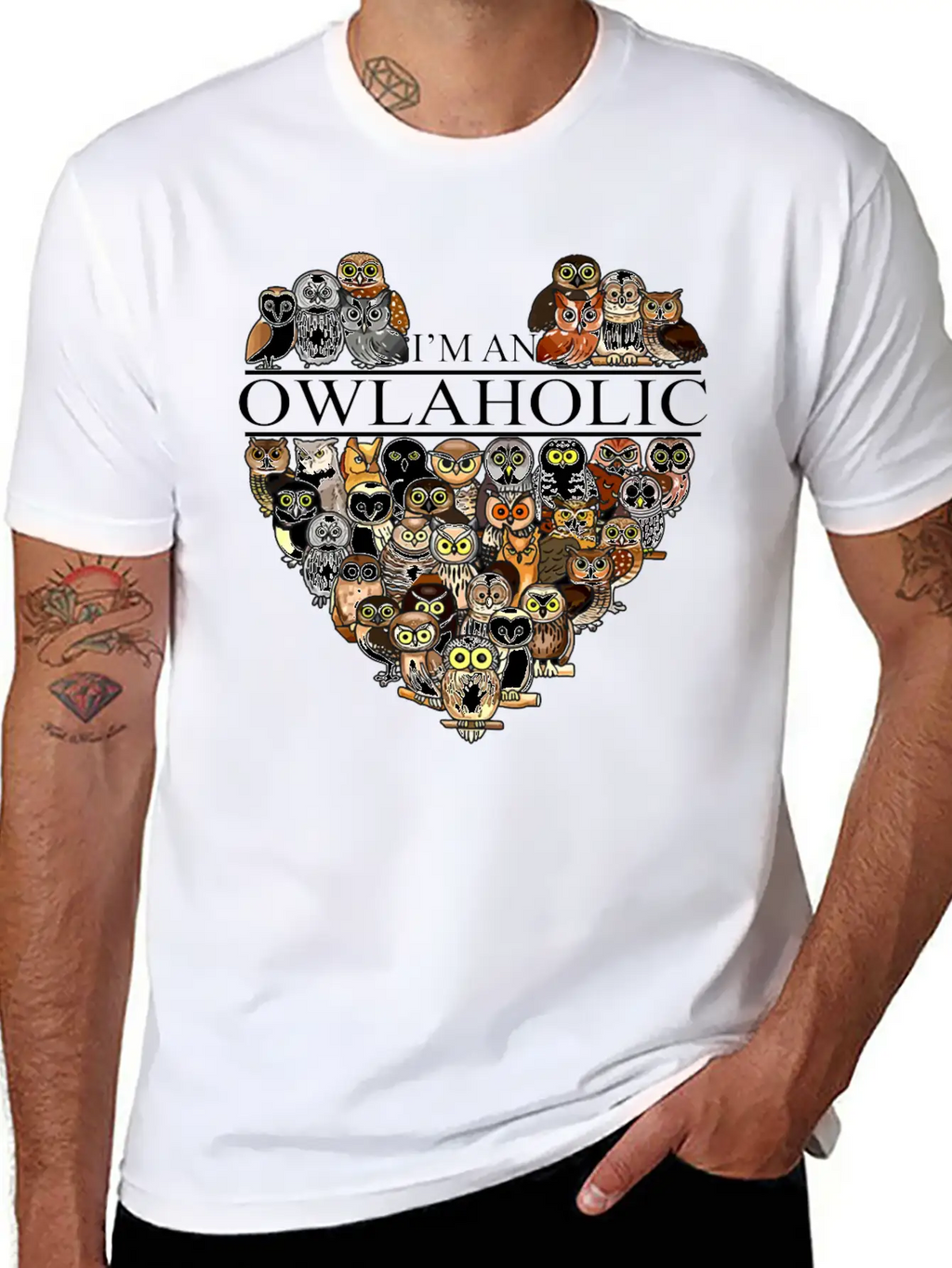 Owl Aholic Owlaholic Crazy Owl Lady Unisex Casual T-Shirt – Clean Design For Daily Comfort
