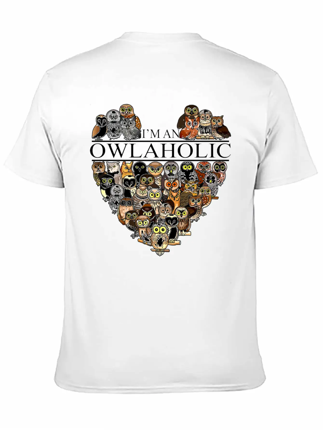 Owl Aholic Owlaholic Crazy Owl Lady Unisex Casual T-Shirt – Clean Design For Daily Comfort