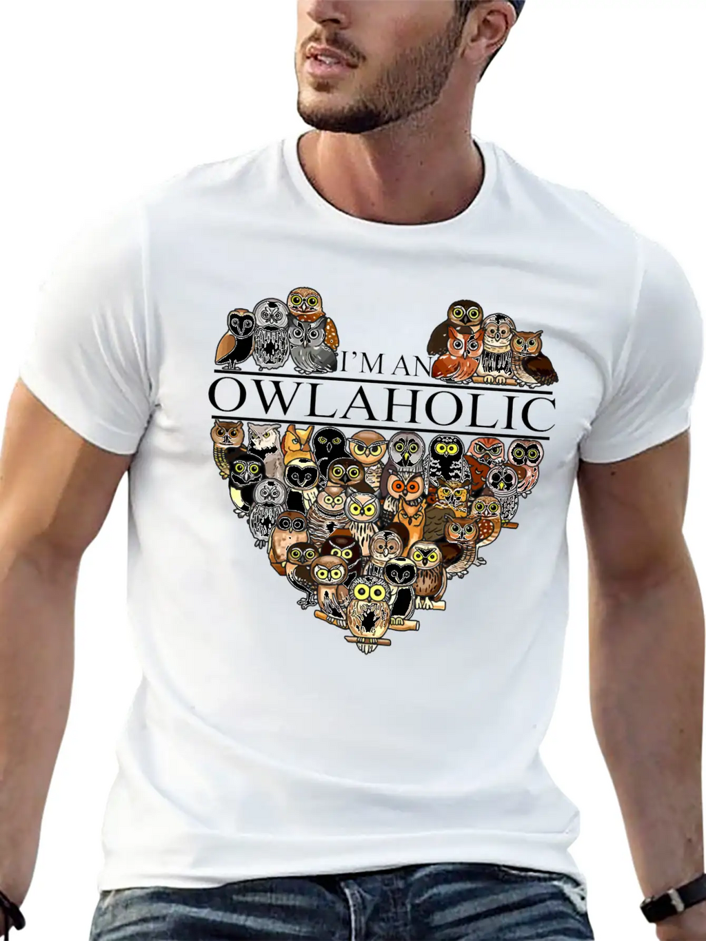 Owl Aholic Owlaholic Crazy Owl Lady Unisex Casual T-Shirt – Clean Design For Daily Comfort