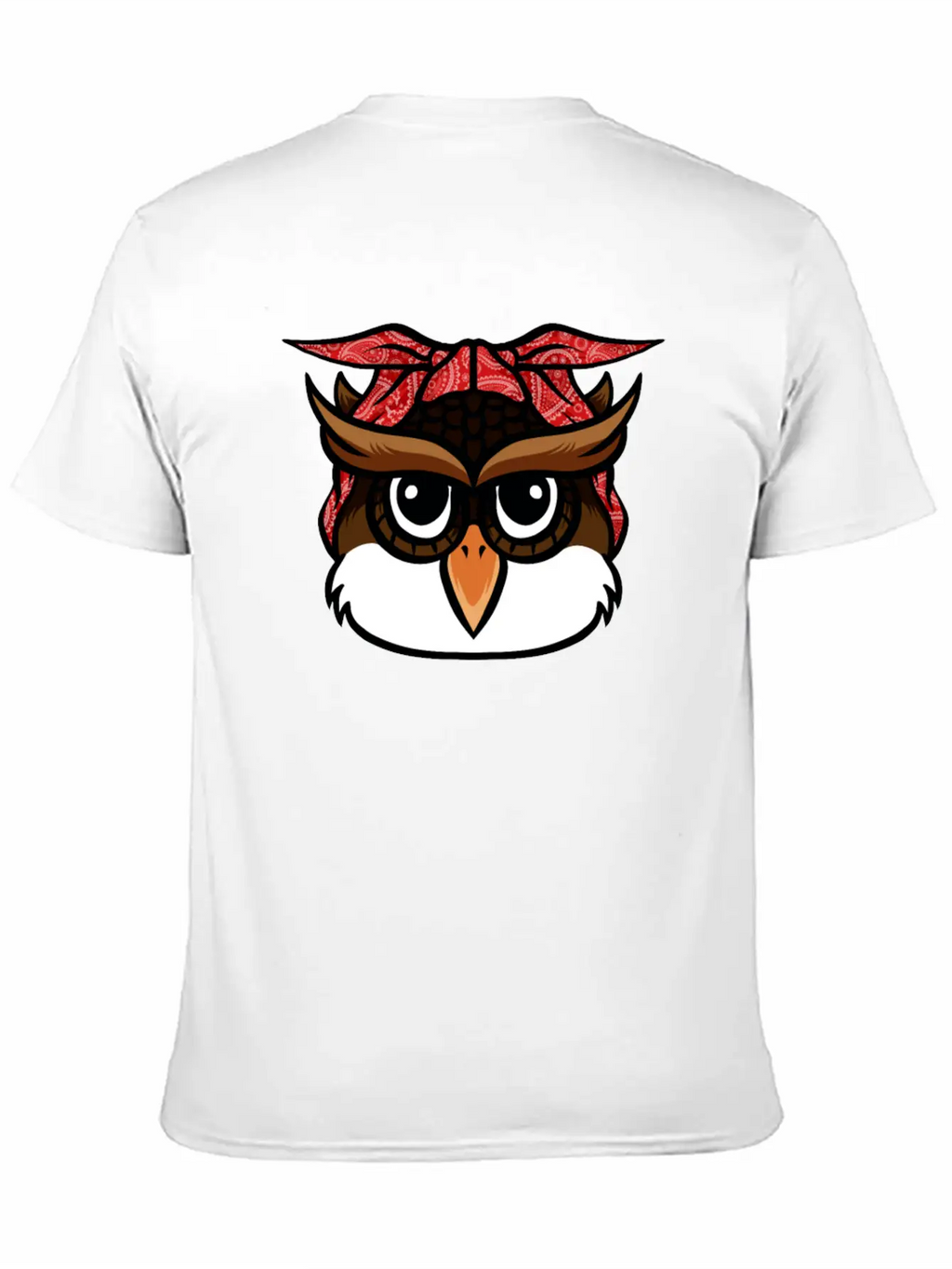 Owl Bandana T-Shirt Funny Nocturnal Birds Owl Love Unisex Casual T-Shirt – Clean Design For Daily Comfort
