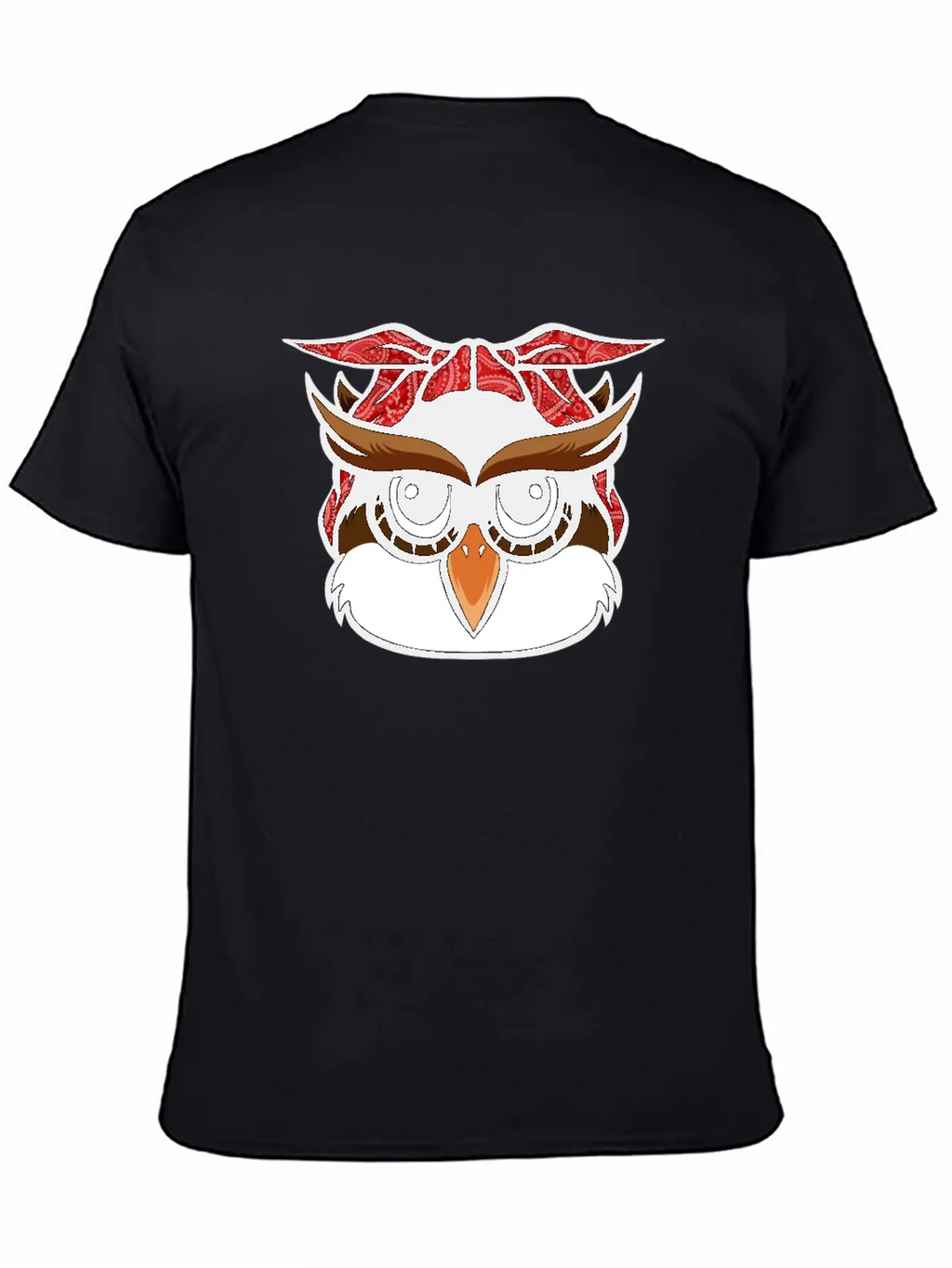 Owl Bandana T-Shirt Funny Nocturnal Birds Owl Love Unisex Casual T-Shirt – Clean Design For Daily Comfort
