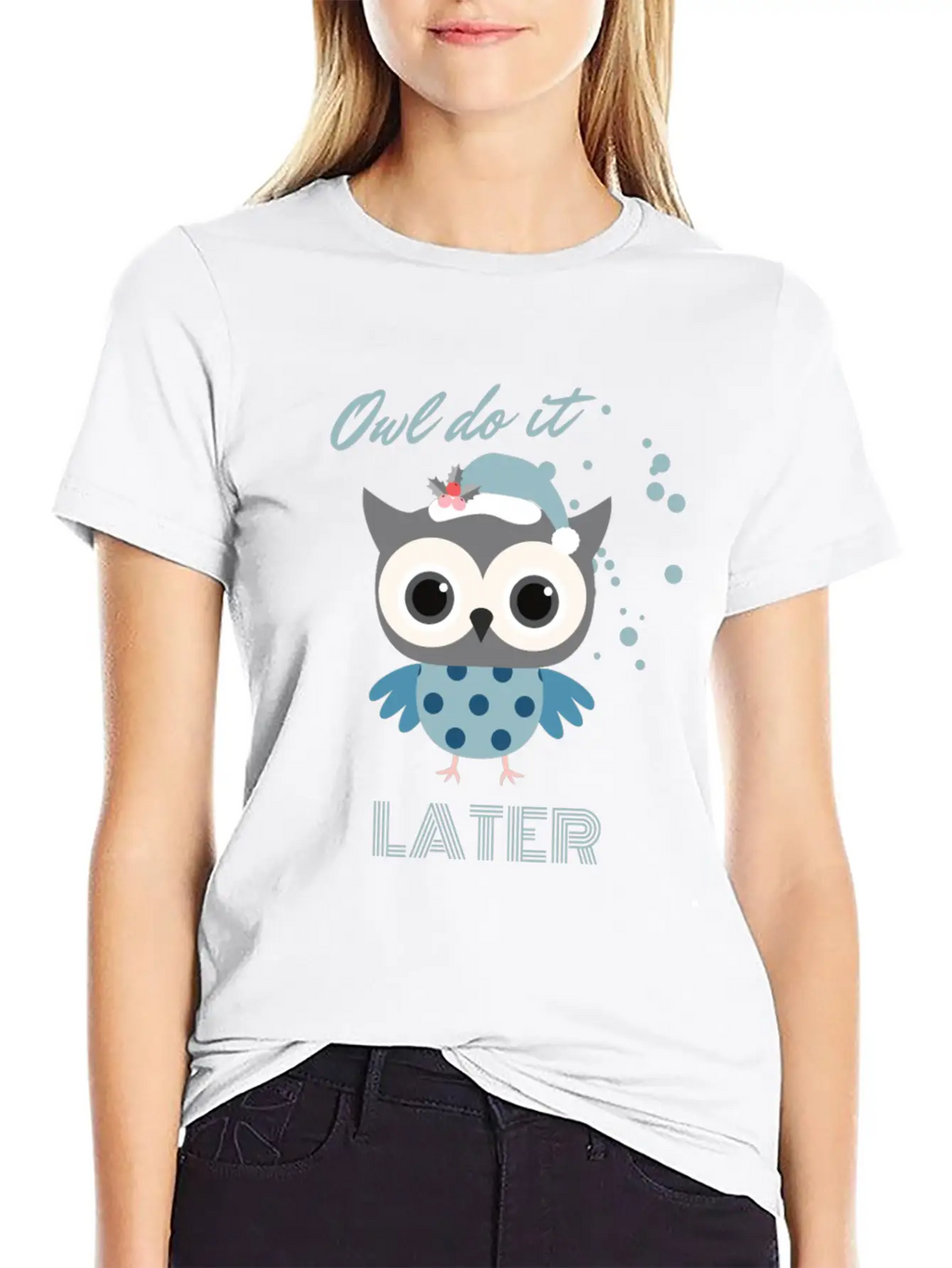 Owl Do It Later. Cute Little Owl. Breathable Soft Cotton T-Shirt – Timeless Casual Look