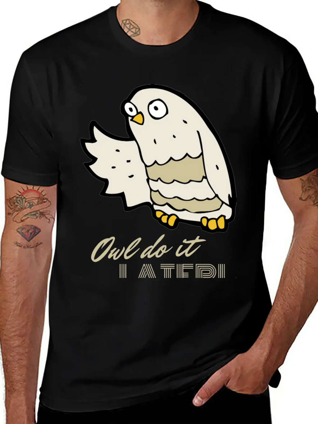 Owl Do It Later. Cute Little Owl. Unisex Casual T-Shirt – Clean Design For Daily Comfort