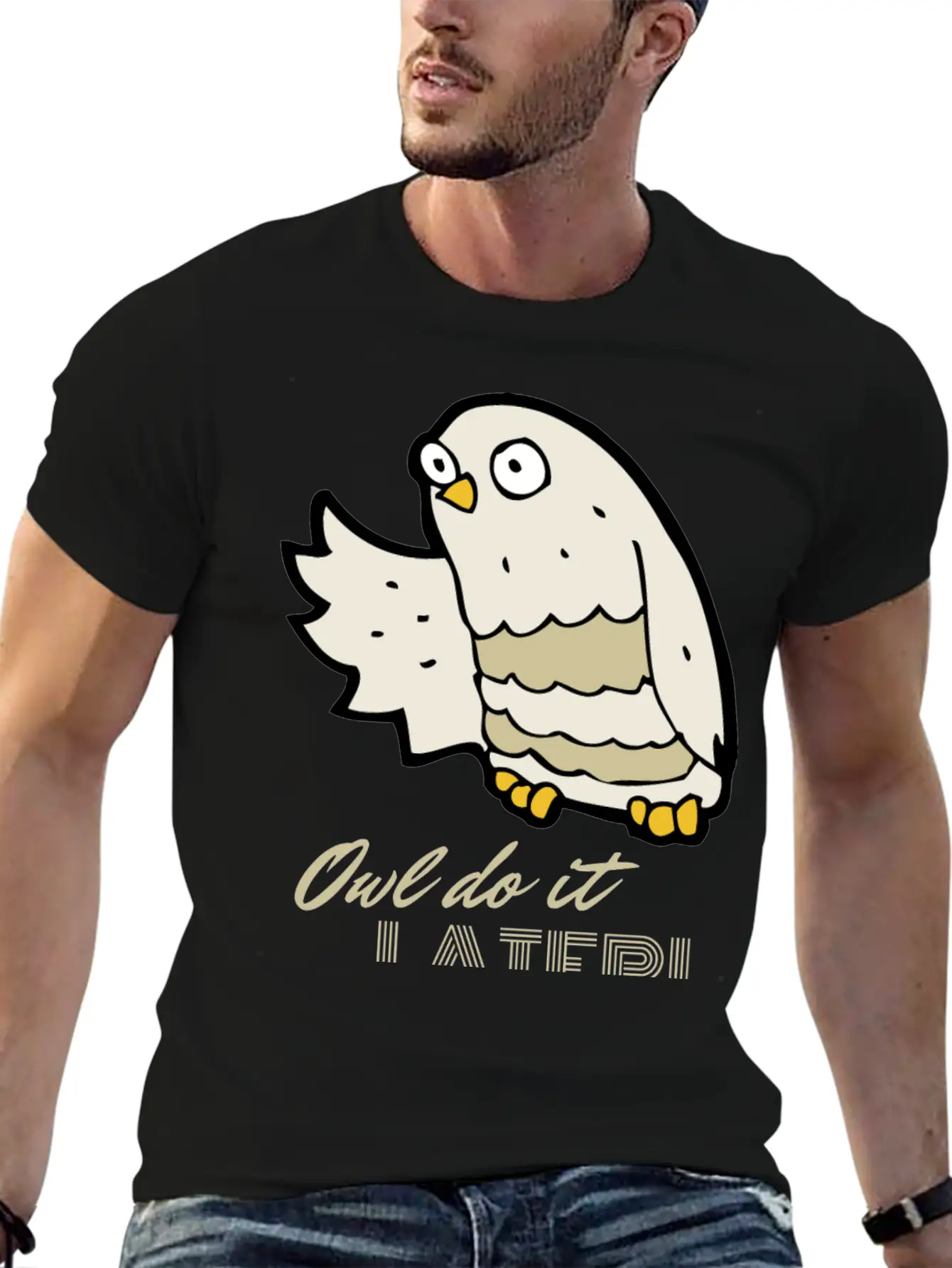 Owl Do It Later. Cute Little Owl. Unisex Casual T-Shirt – Clean Design For Daily Comfort