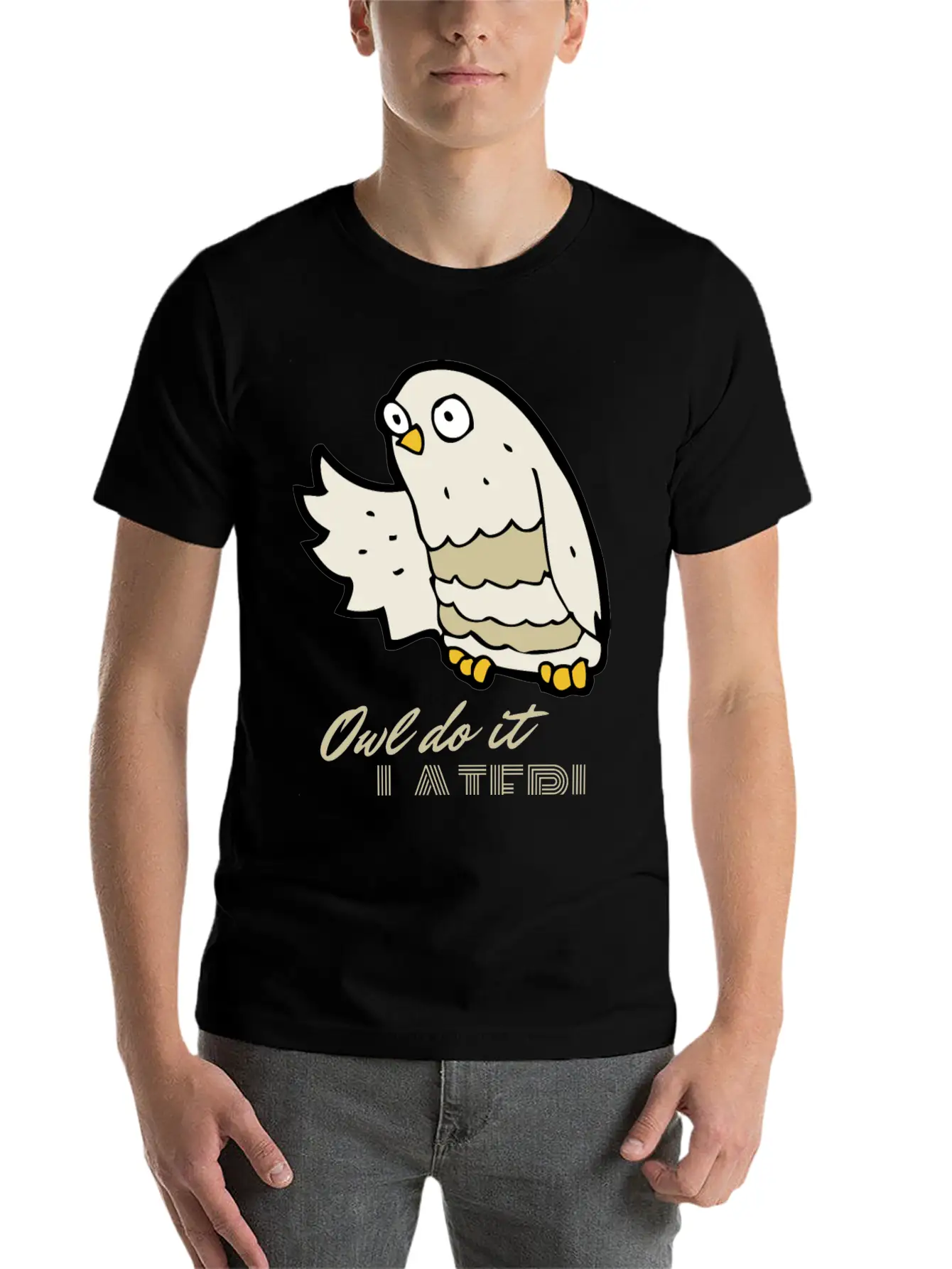 Owl Do It Later. Cute Little Owl. Unisex Casual T-Shirt – Clean Design For Daily Comfort