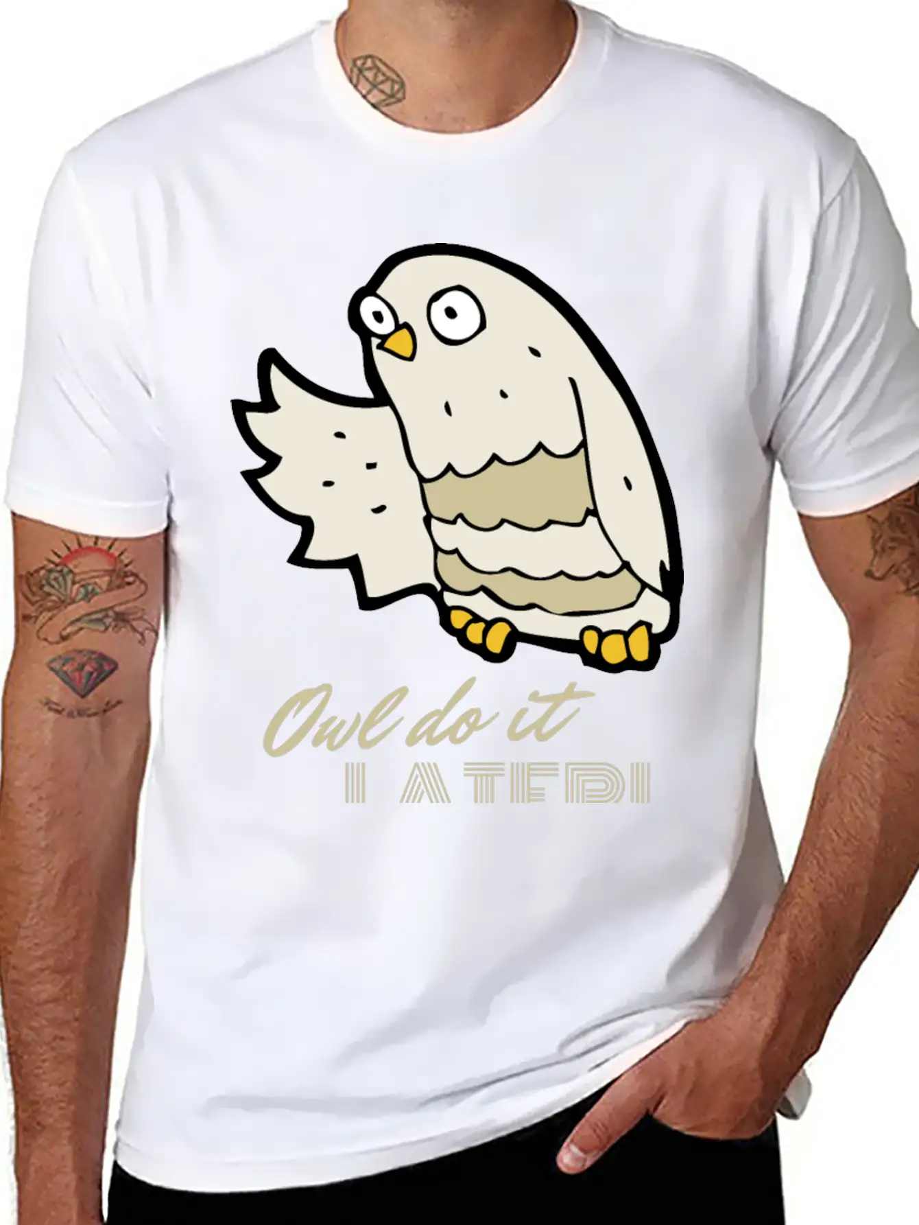 Owl Do It Later. Cute Little Owl. Unisex Casual T-Shirt – Clean Design For Daily Comfort