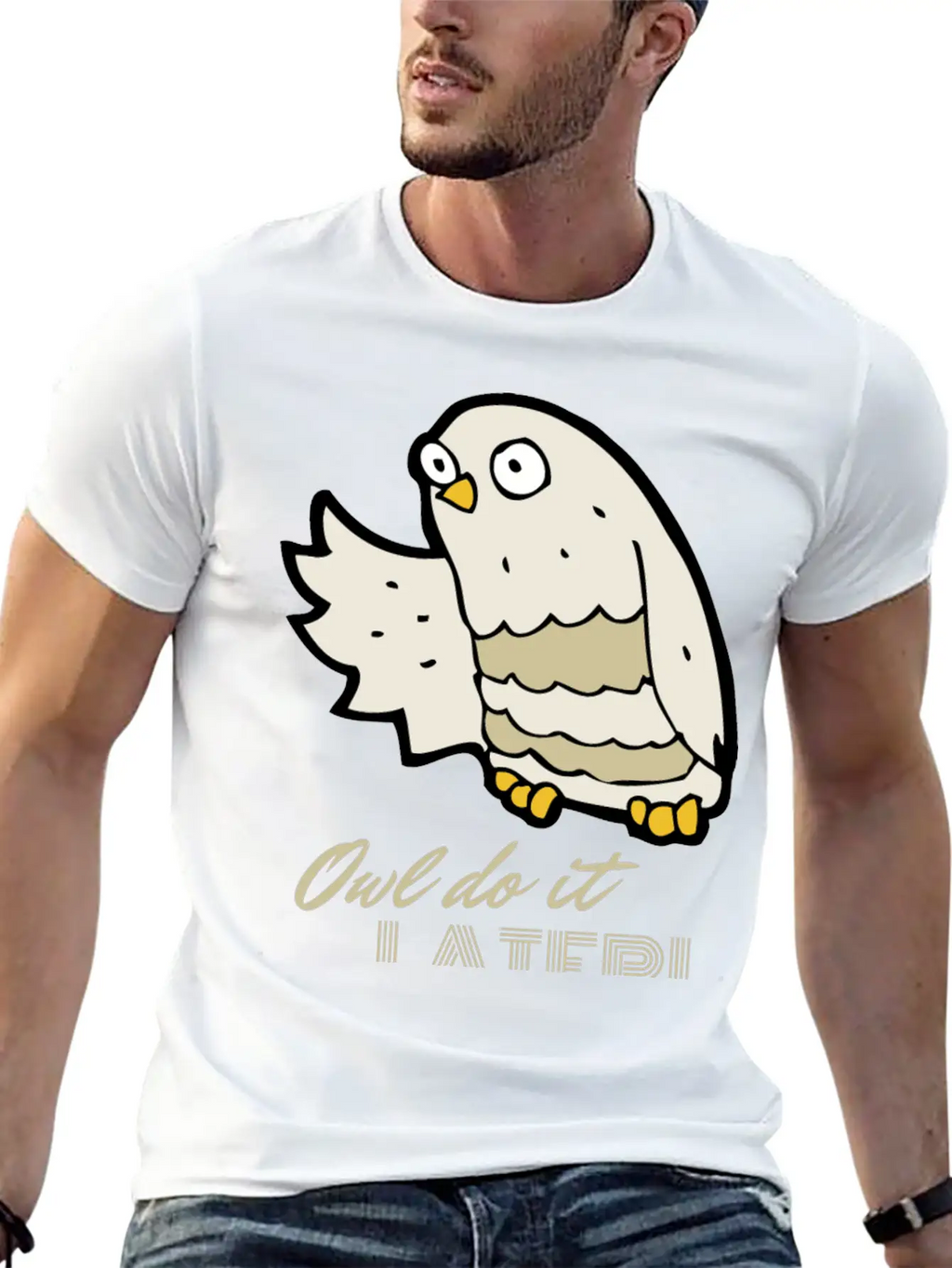 Owl Do It Later. Cute Little Owl. Unisex Casual T-Shirt – Clean Design For Daily Comfort