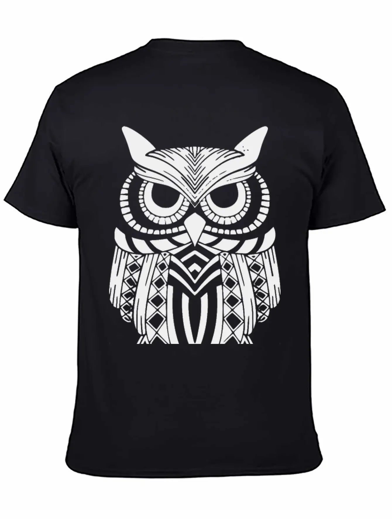 Owl Mandala Unisex Short Sleeve Soft Cotton T-Shirt – Casual Everyday Wear
