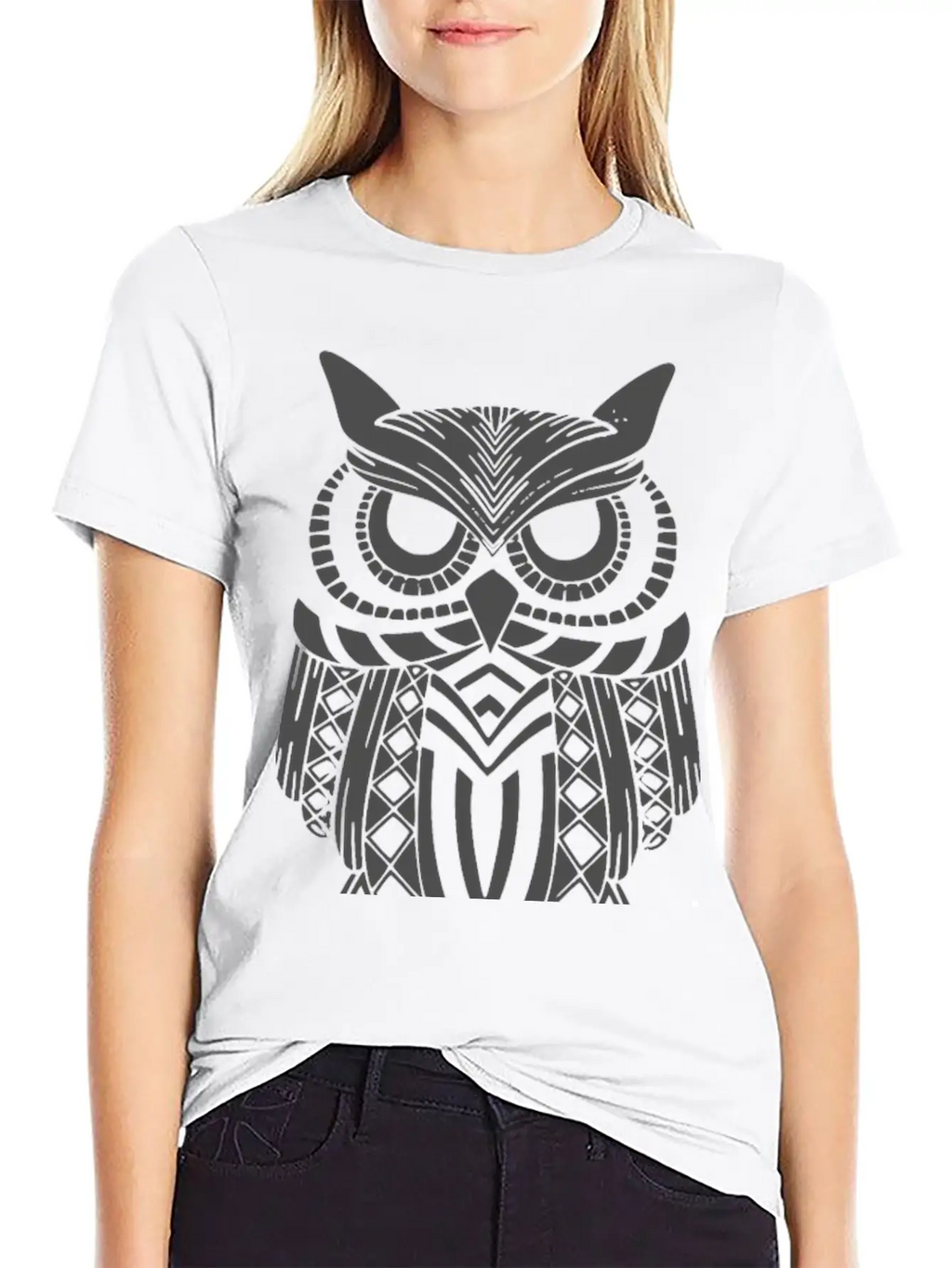 Owl Mandala Unisex Short Sleeve Soft Cotton T-Shirt – Casual Everyday Wear