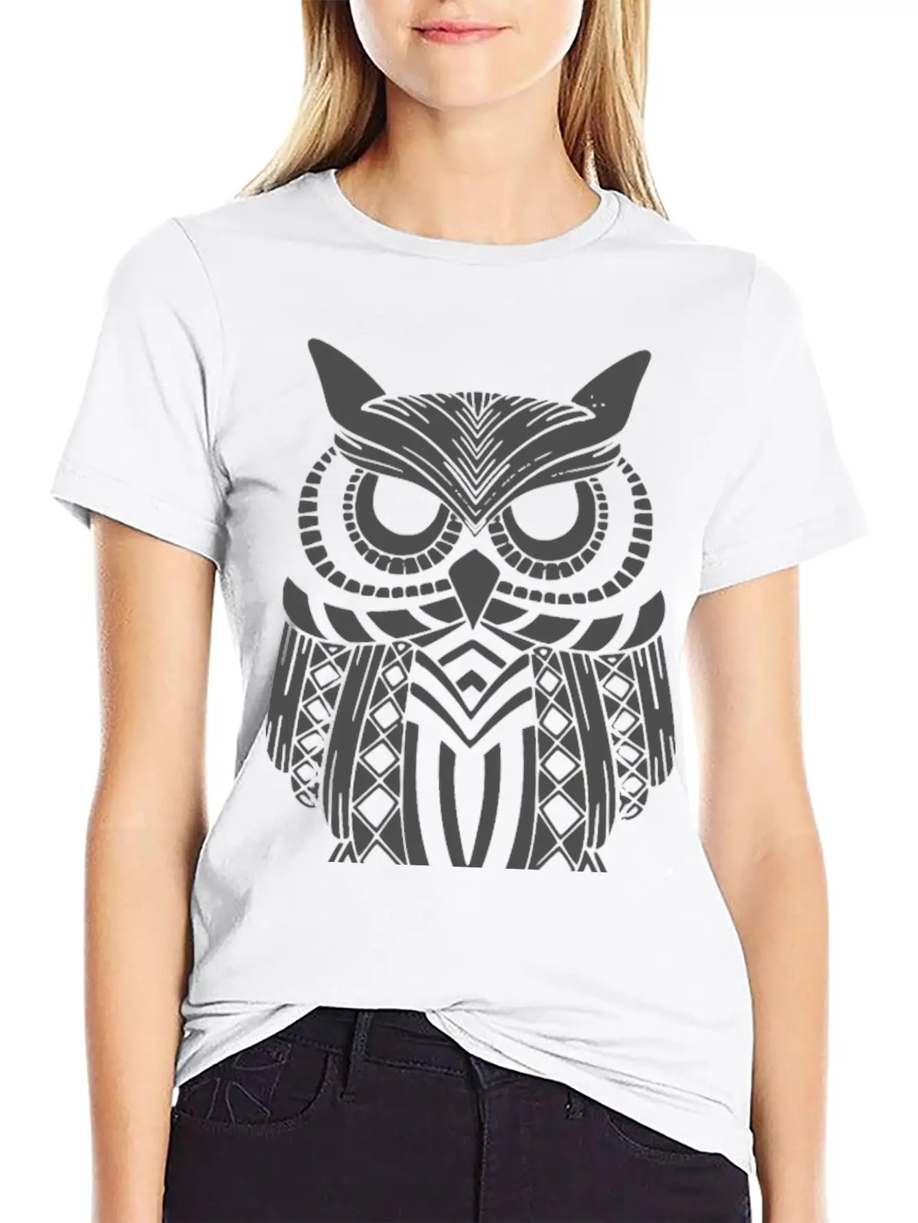 Owl Mandala Unisex Short Sleeve Soft Cotton T-Shirt – Casual Everyday Wear