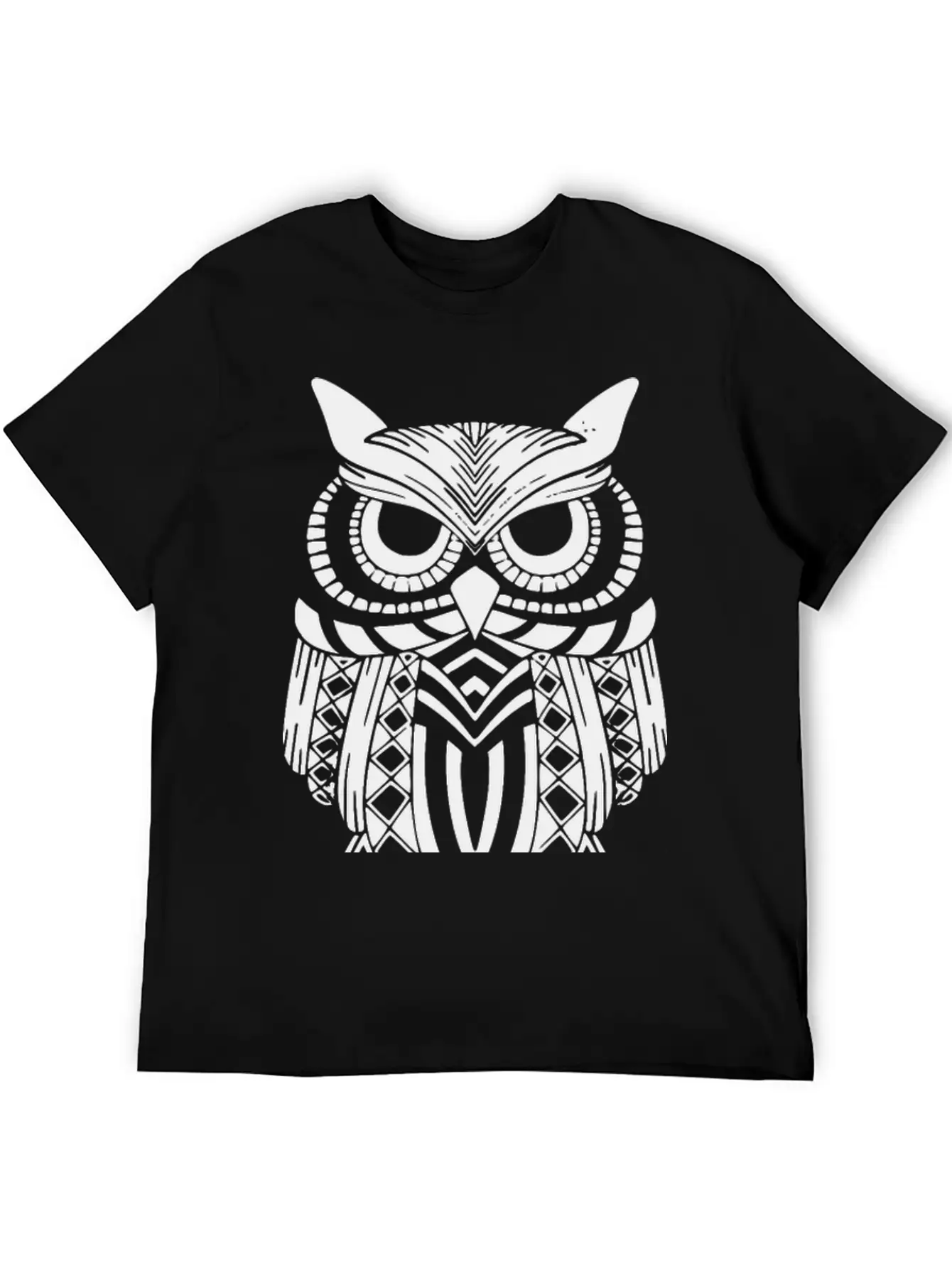 Owl Mandala Unisex Short Sleeve Soft Cotton T-Shirt – Casual Everyday Wear