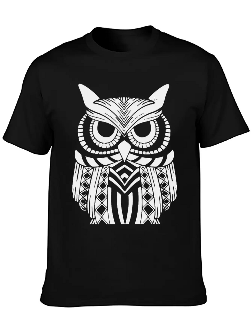 Owl Mandala Unisex Short Sleeve Soft Cotton T-Shirt – Casual Everyday Wear