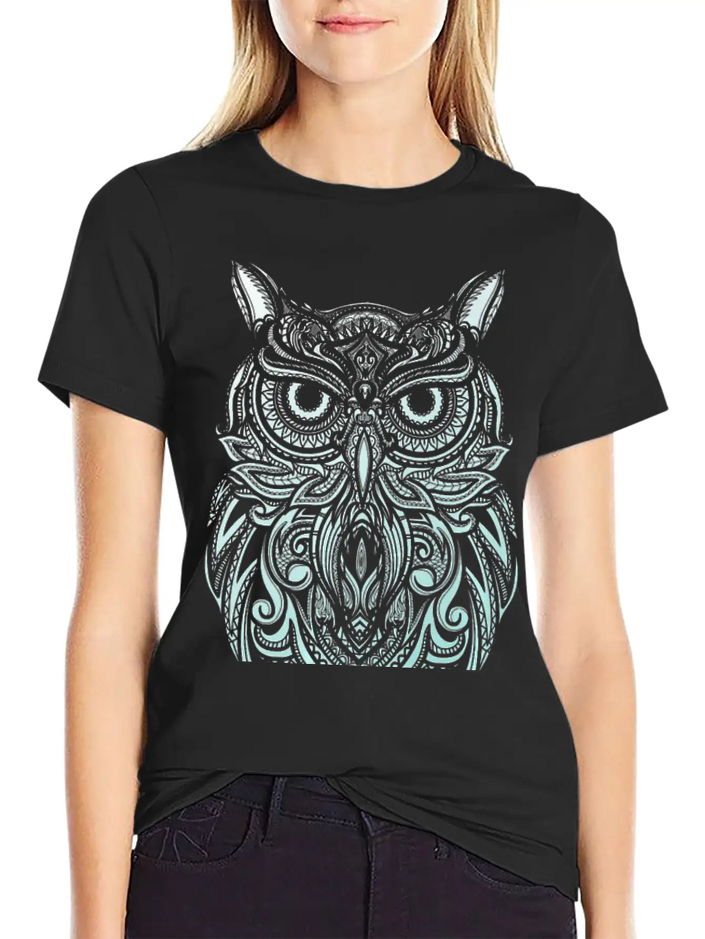 Owl Shirt Bohemian Henna Style Owls Boho Owl Premi Unisex Casual T-Shirt – Clean Design For Daily Comfort