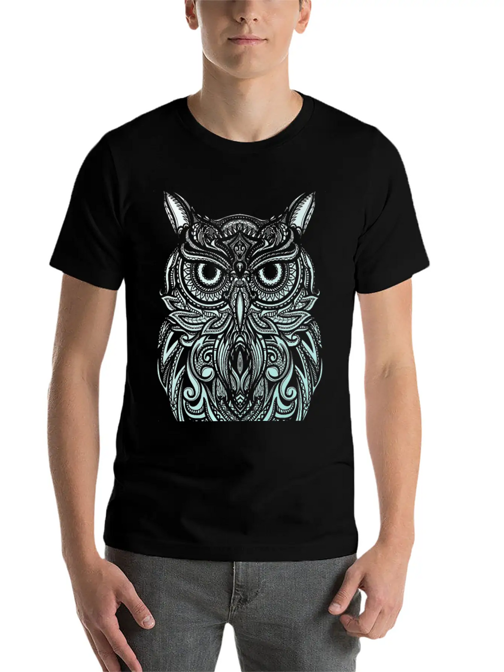 Owl Shirt Bohemian Henna Style Owls Boho Owl Premi Unisex Casual T-Shirt – Clean Design For Daily Comfort