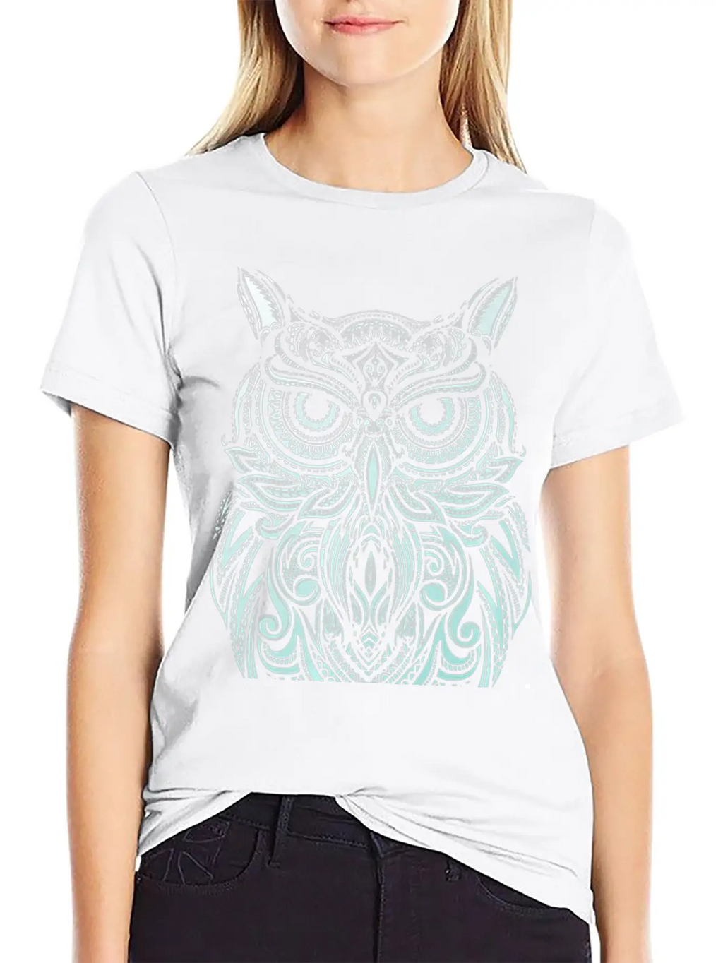 Owl Shirt Bohemian Henna Style Owls Boho Owl Premi Unisex Casual T-Shirt – Clean Design For Daily Comfort