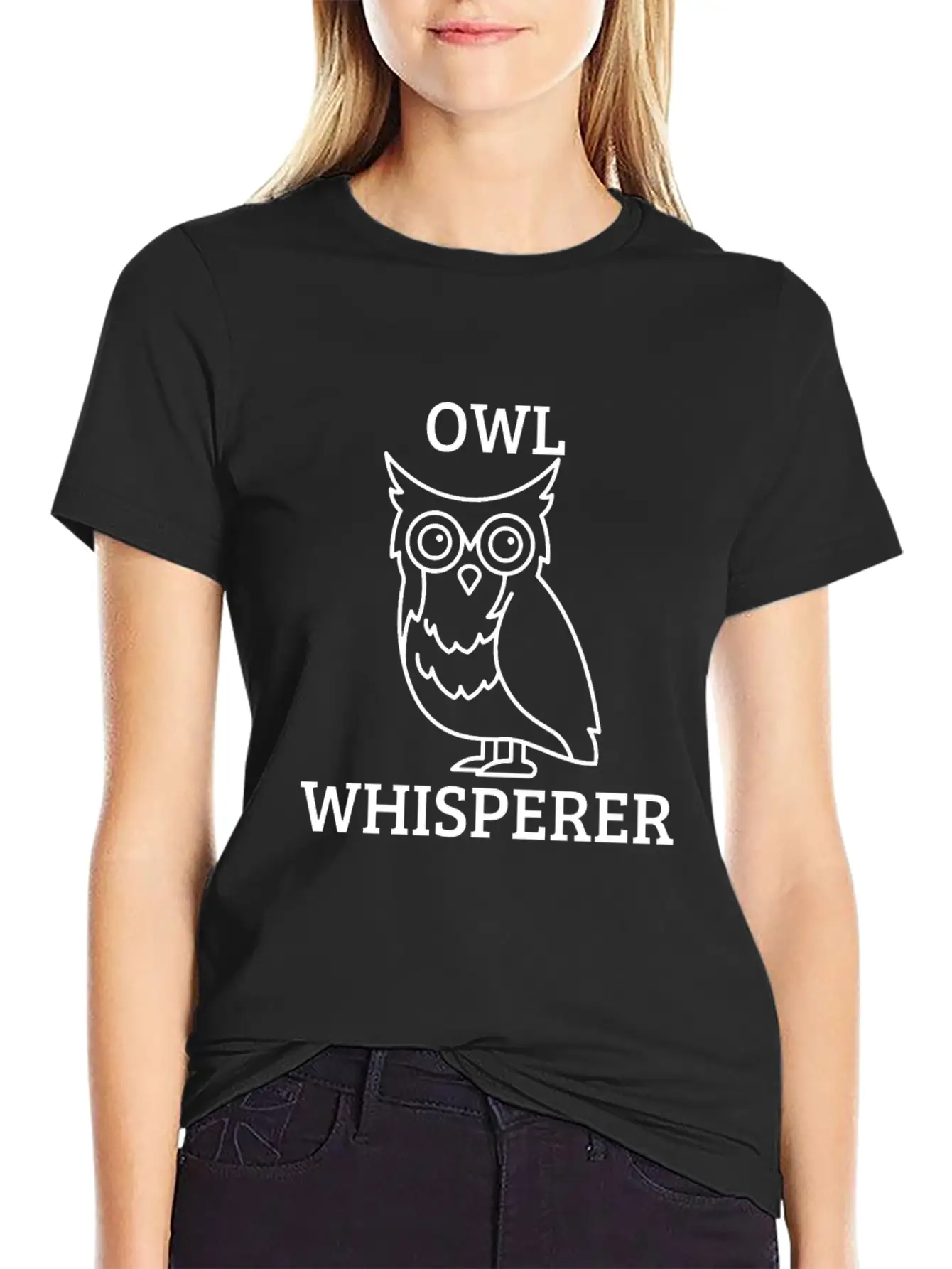 OWL WHISPERER Unisex Short Sleeve Soft Cotton T-Shirt – Casual Everyday Wear