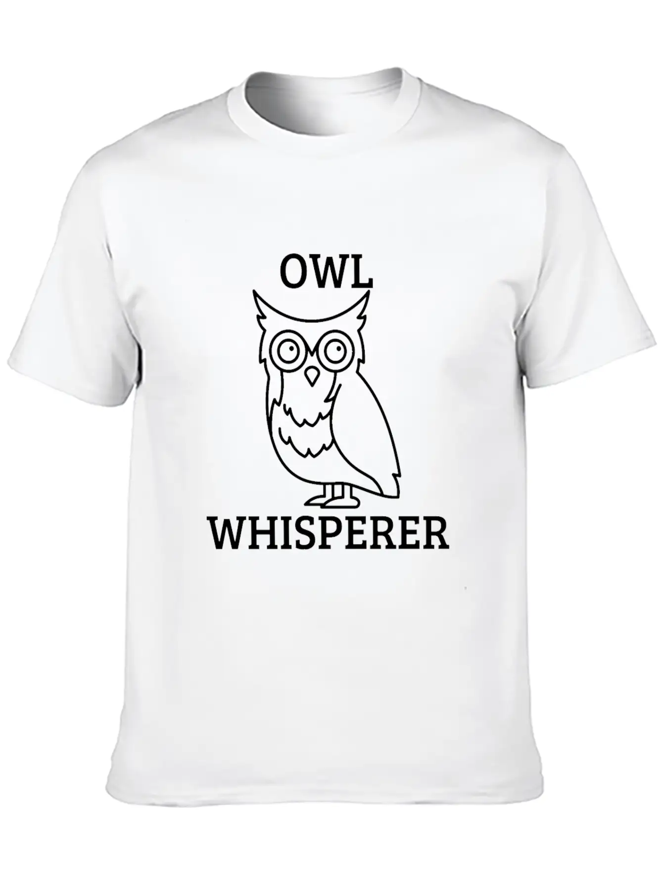 OWL WHISPERER Unisex Short Sleeve Soft Cotton T-Shirt – Casual Everyday Wear