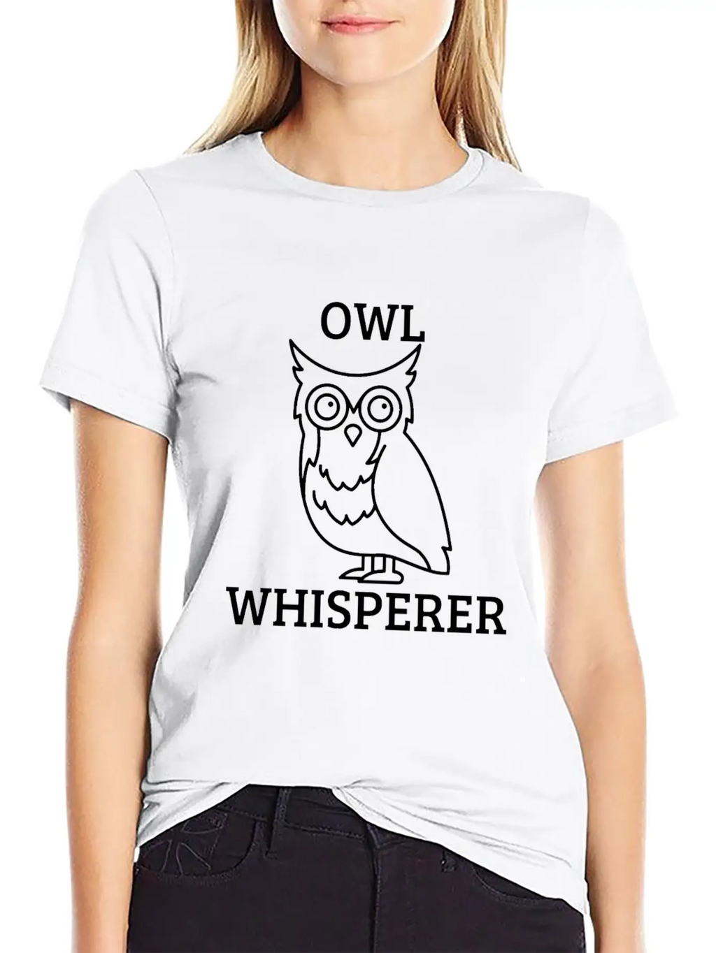 OWL WHISPERER Unisex Short Sleeve Soft Cotton T-Shirt – Casual Everyday Wear