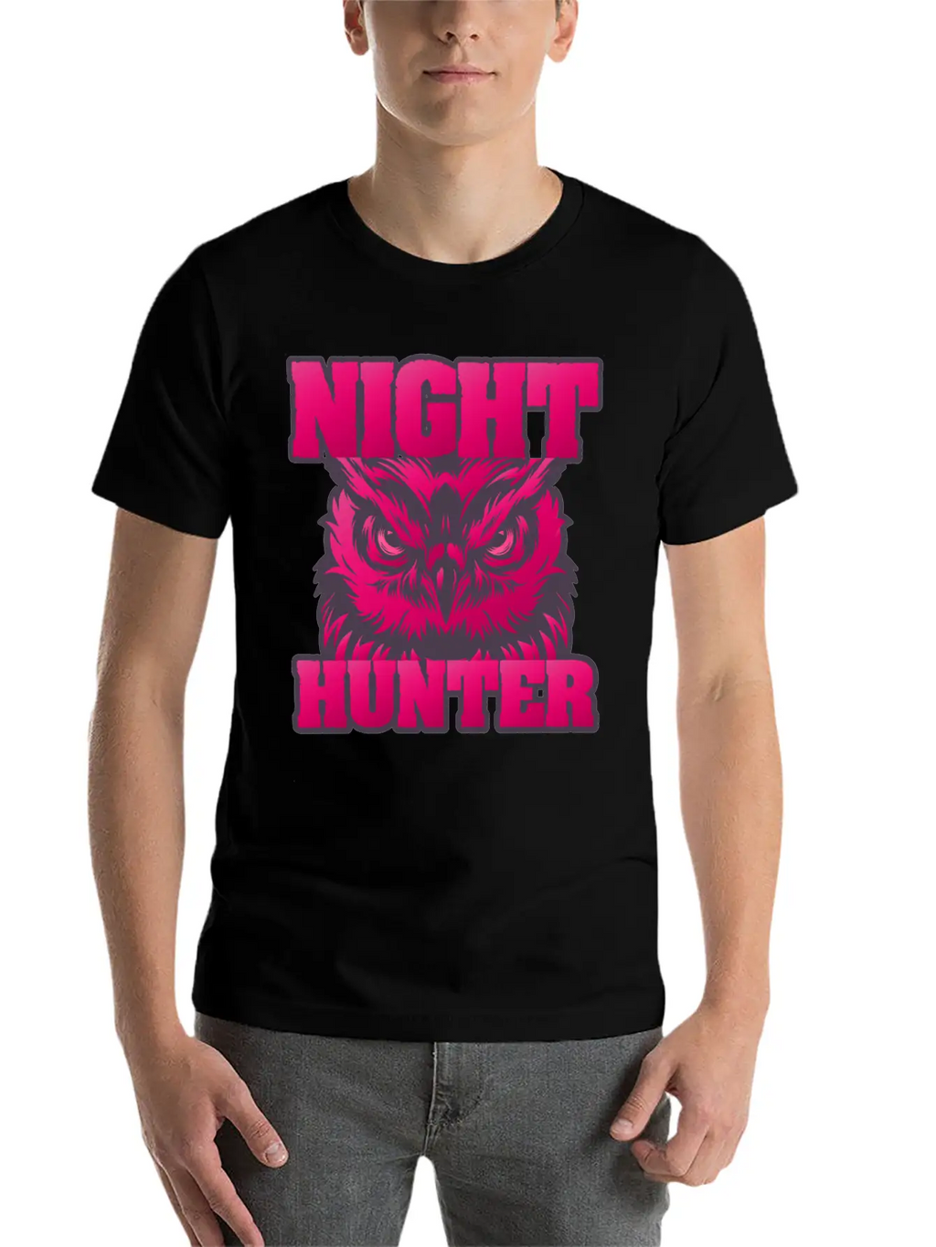 Owl Wisdom Nighthunter Unisex Short Sleeve Soft Cotton T-Shirt – Casual Everyday Wear