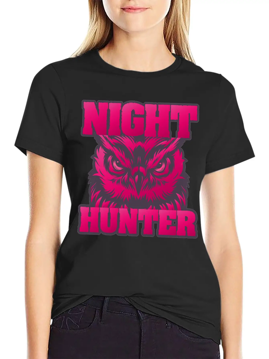 Owl Wisdom Nighthunter Unisex Short Sleeve Soft Cotton T-Shirt – Casual Everyday Wear