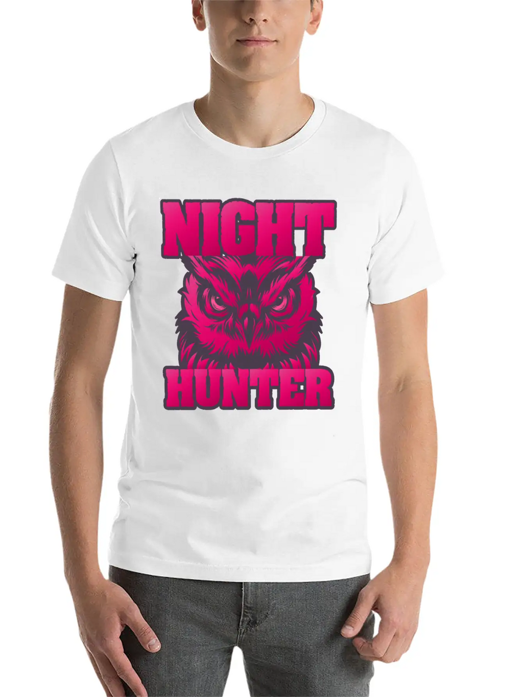 Owl Wisdom Nighthunter Unisex Short Sleeve Soft Cotton T-Shirt – Casual Everyday Wear