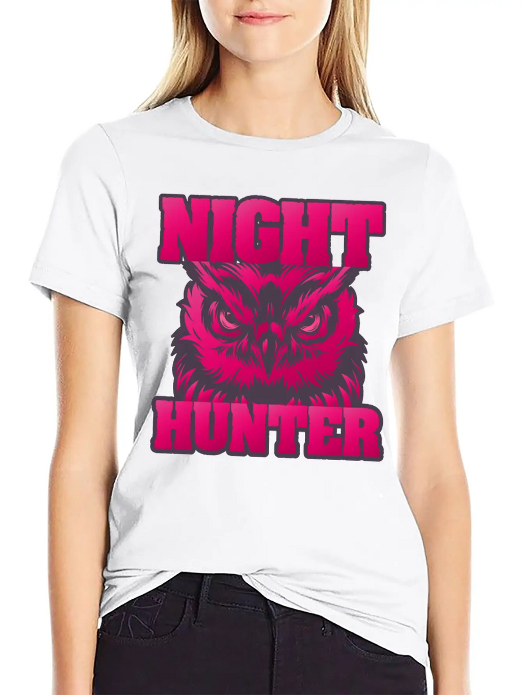 Owl Wisdom Nighthunter Unisex Short Sleeve Soft Cotton T-Shirt – Casual Everyday Wear