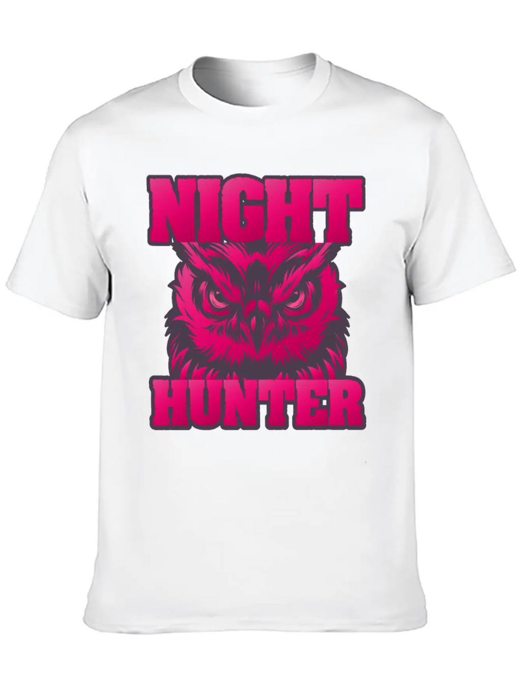 Owl Wisdom Nighthunter Unisex Short Sleeve Soft Cotton T-Shirt – Casual Everyday Wear