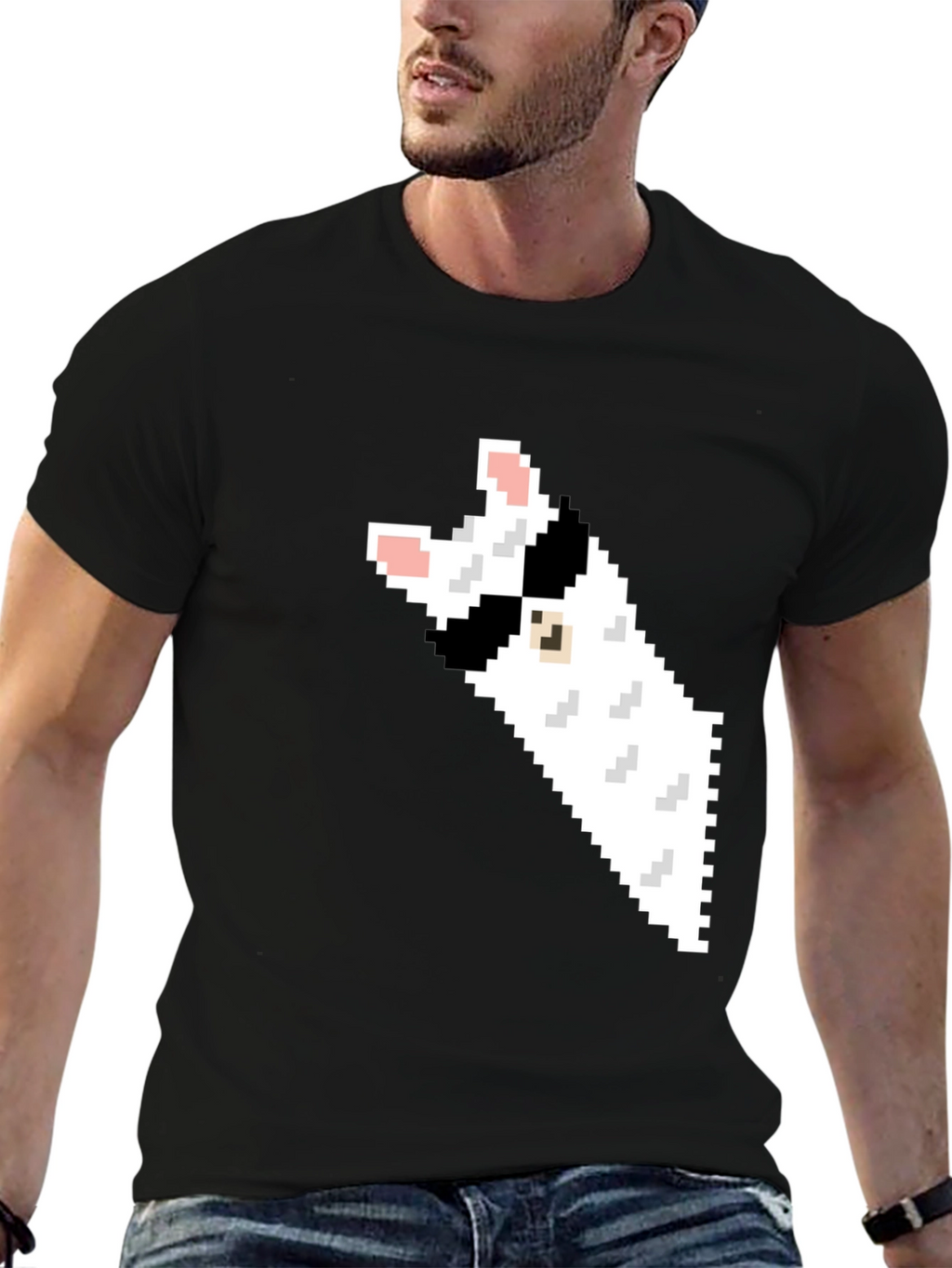 Pixel Cat Black T-Shirt - Gamer Style