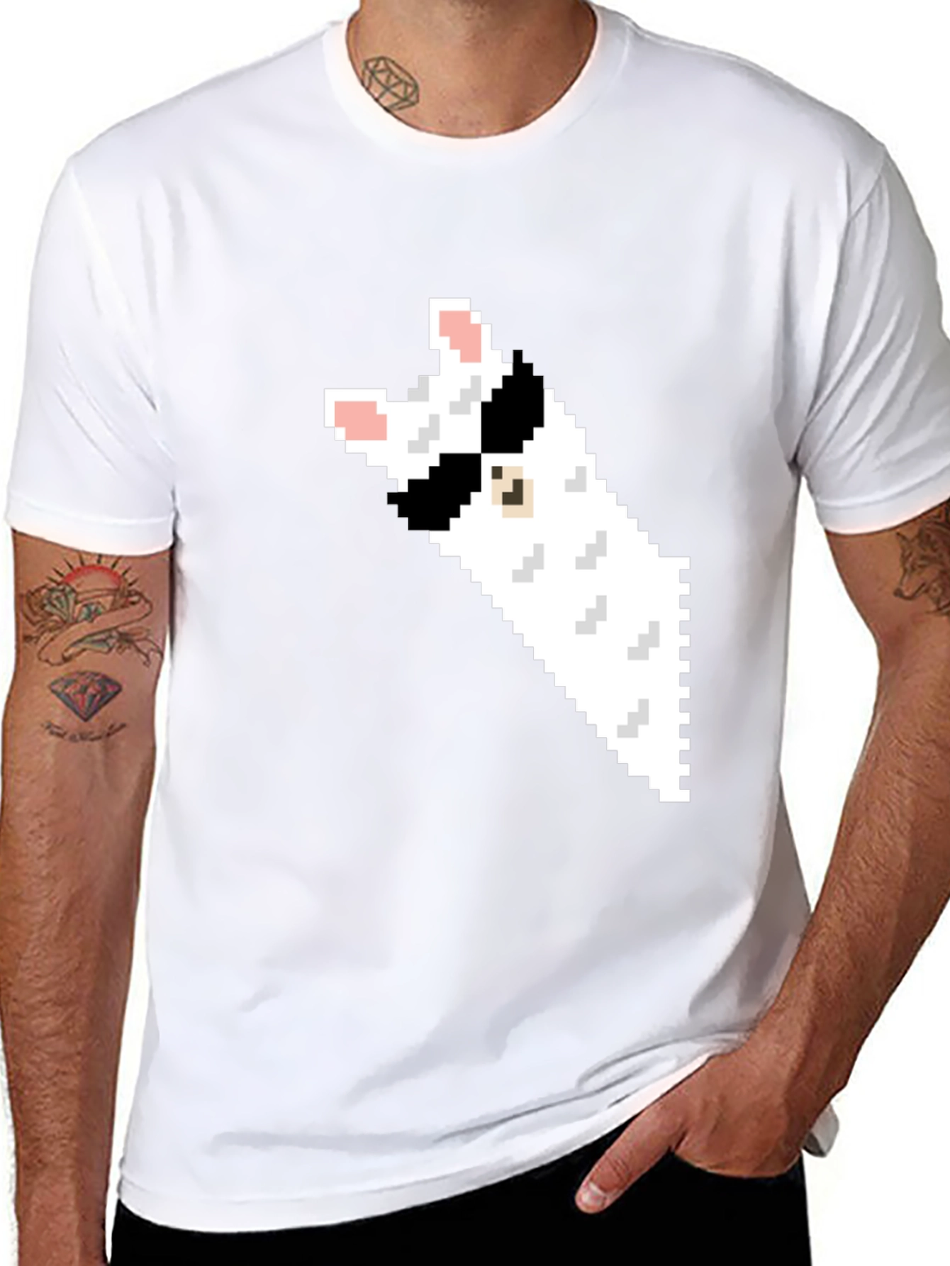 Pixel Cat Black T-Shirt - Gamer Style